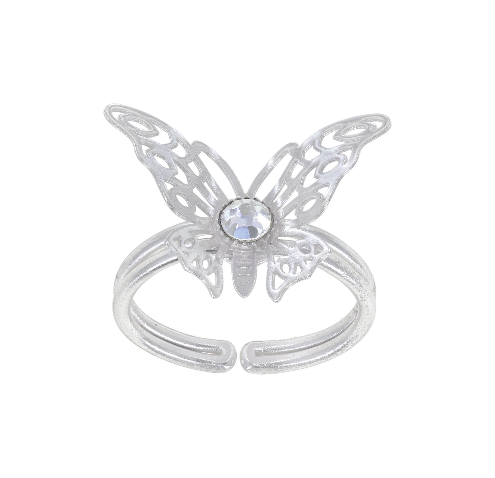 Bild für Ring Fly Baby Fly Weiß crystal argent flare Größe L