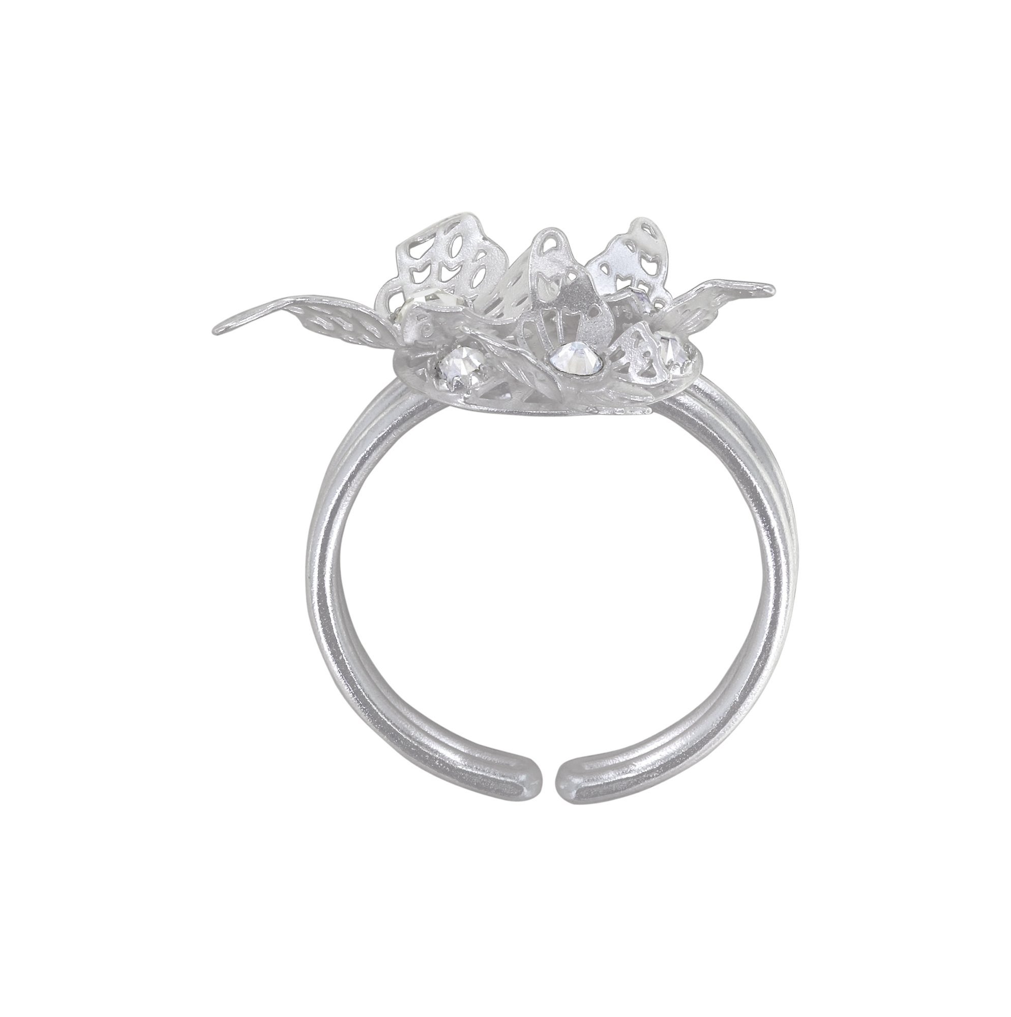 image for Ring Fly Baby Fly White crystal argent flare size M,S