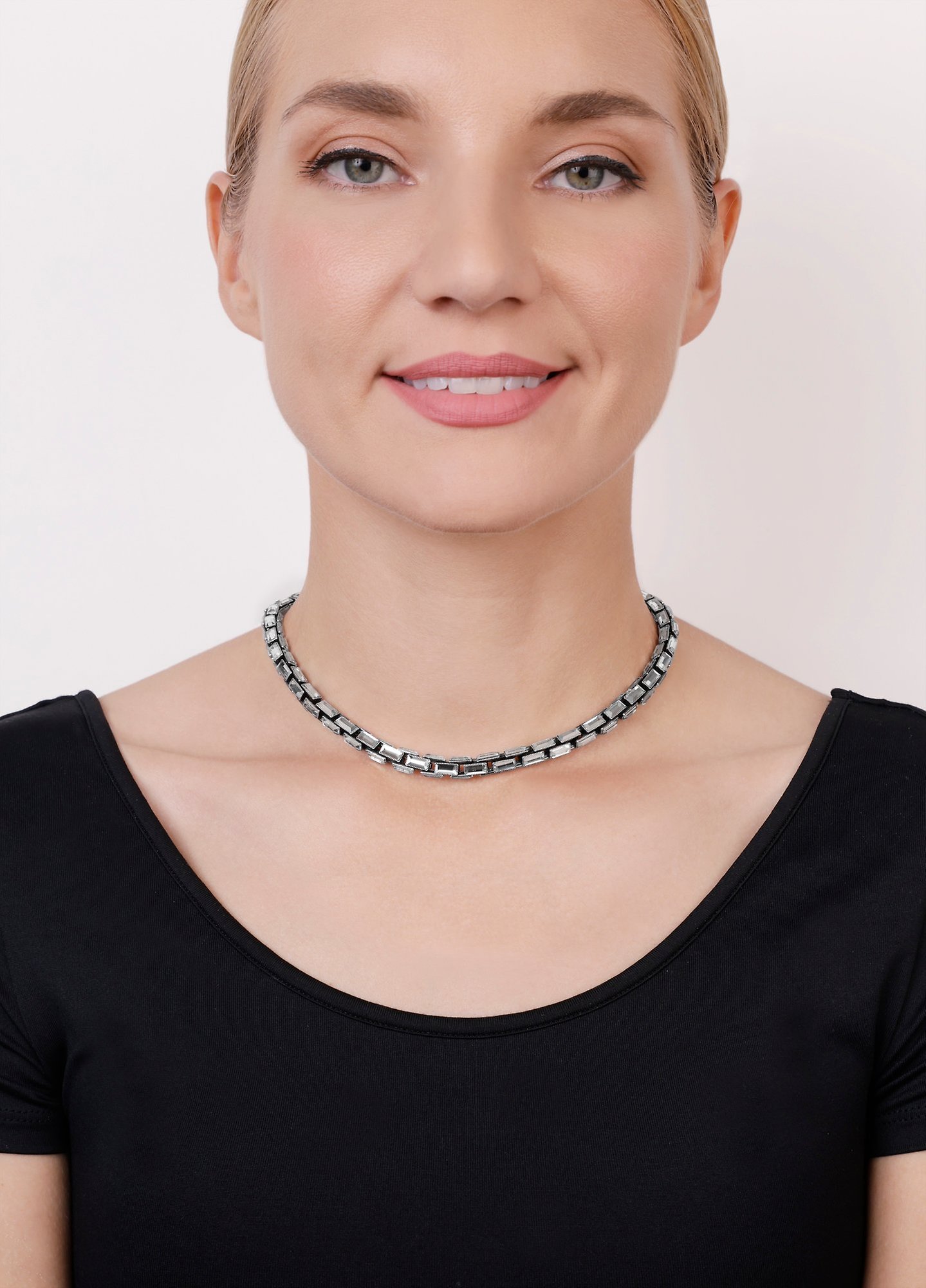 image pour Collier Industrial Snake Blanc  