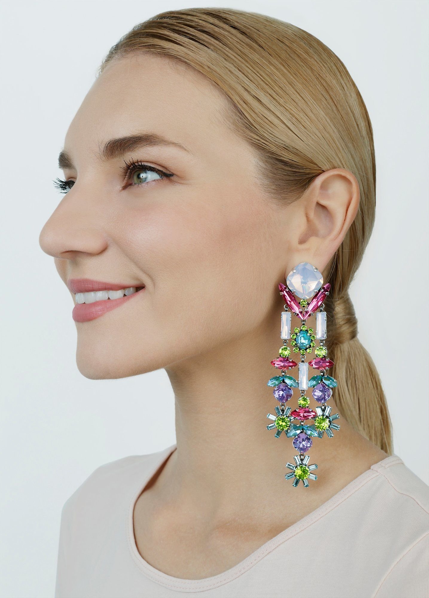 image pour Boucle d'oreille Clip pendante Artdecode Multi Pastel  