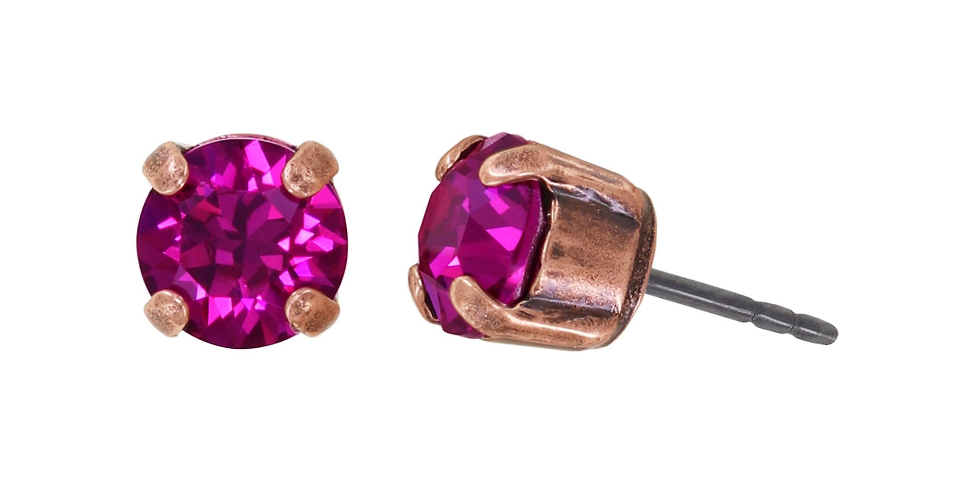 Bild für Ohrstecker Black Jack Dunkelrosa Fuchsia SS 29