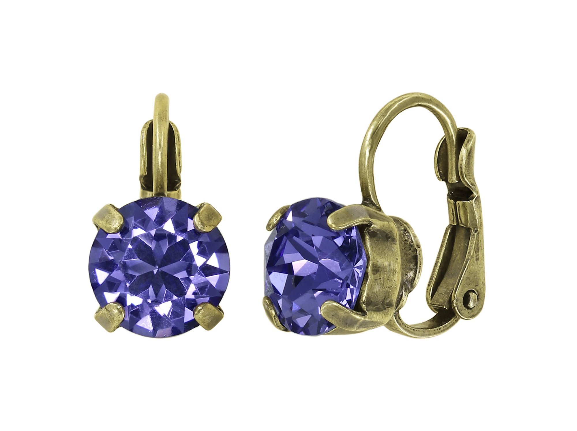 image for Earring Eurowire Black Jack Lila tanzanite SS 39