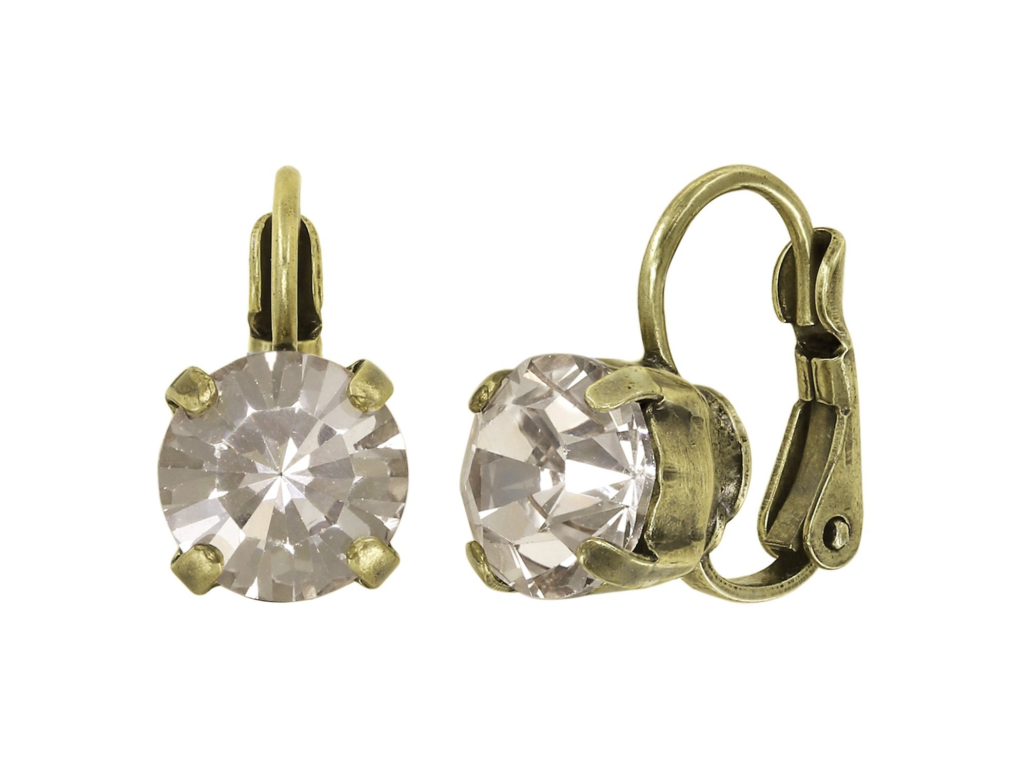 image for Earring Eurowire Black Jack White crystal honey SS 39
