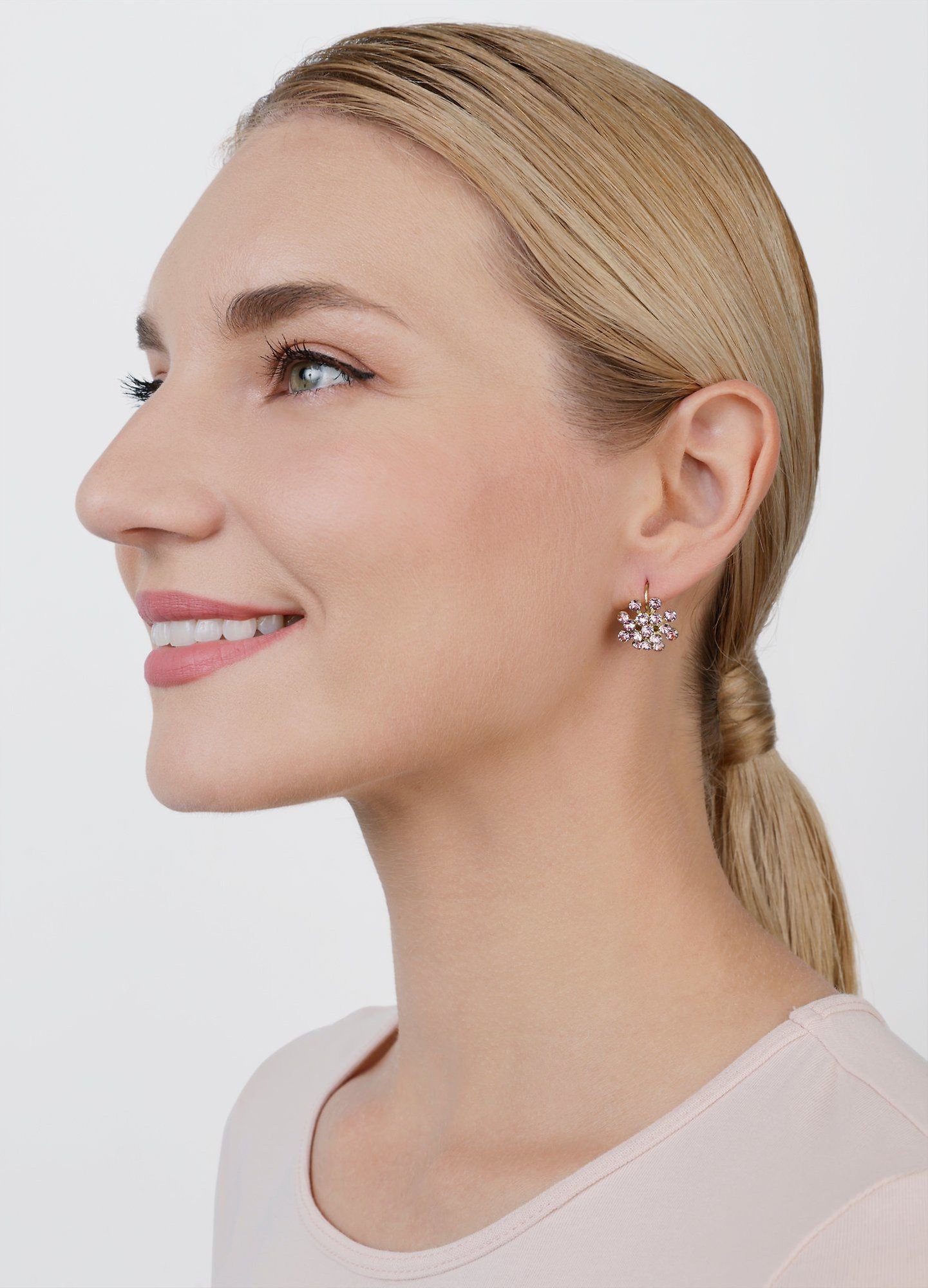 image pour Boucles d'oreilles Eurowire Magic Fireball Rose vintage rose mini