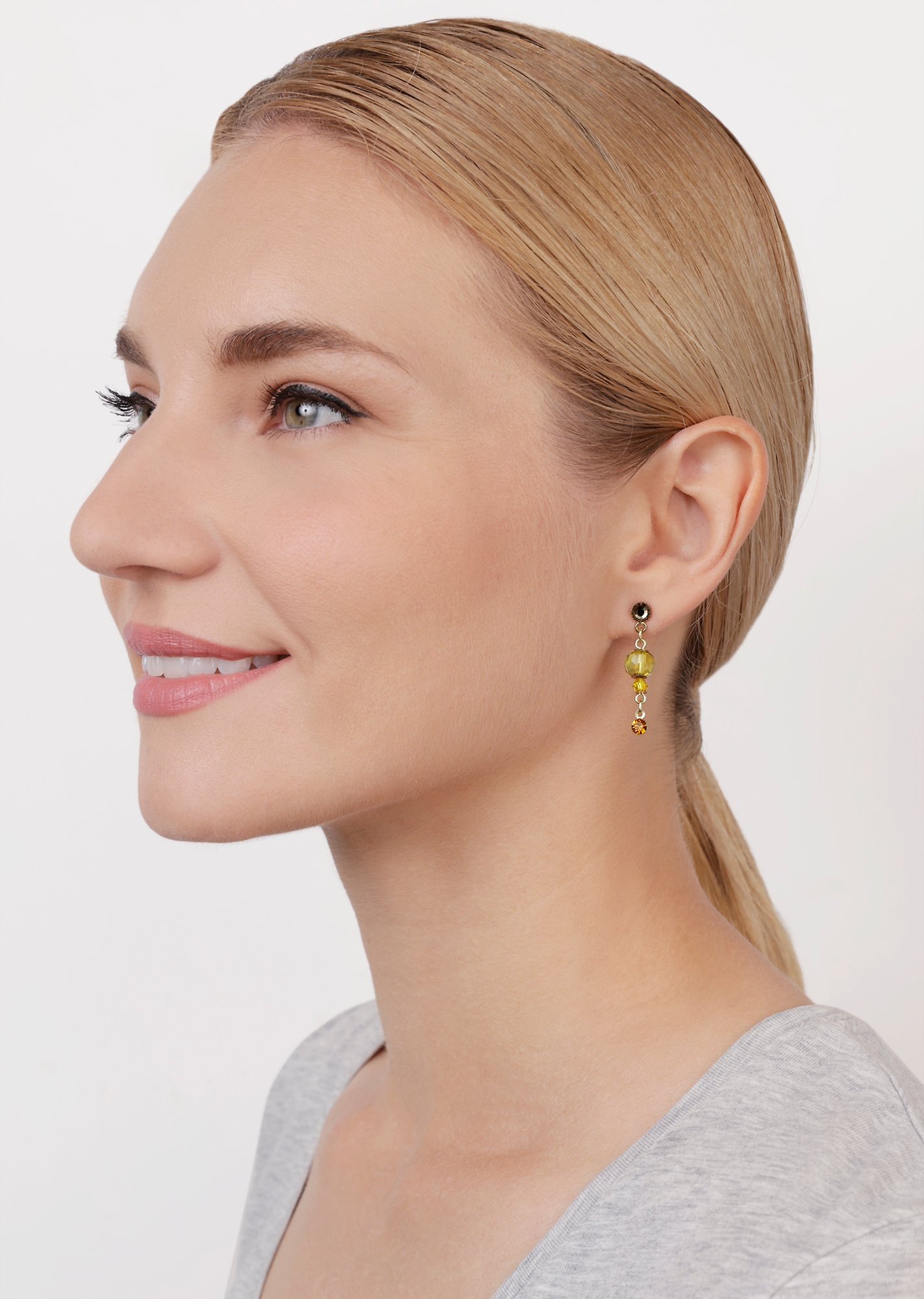 image for Earring Stud Dangling Daily Desire Yellow  