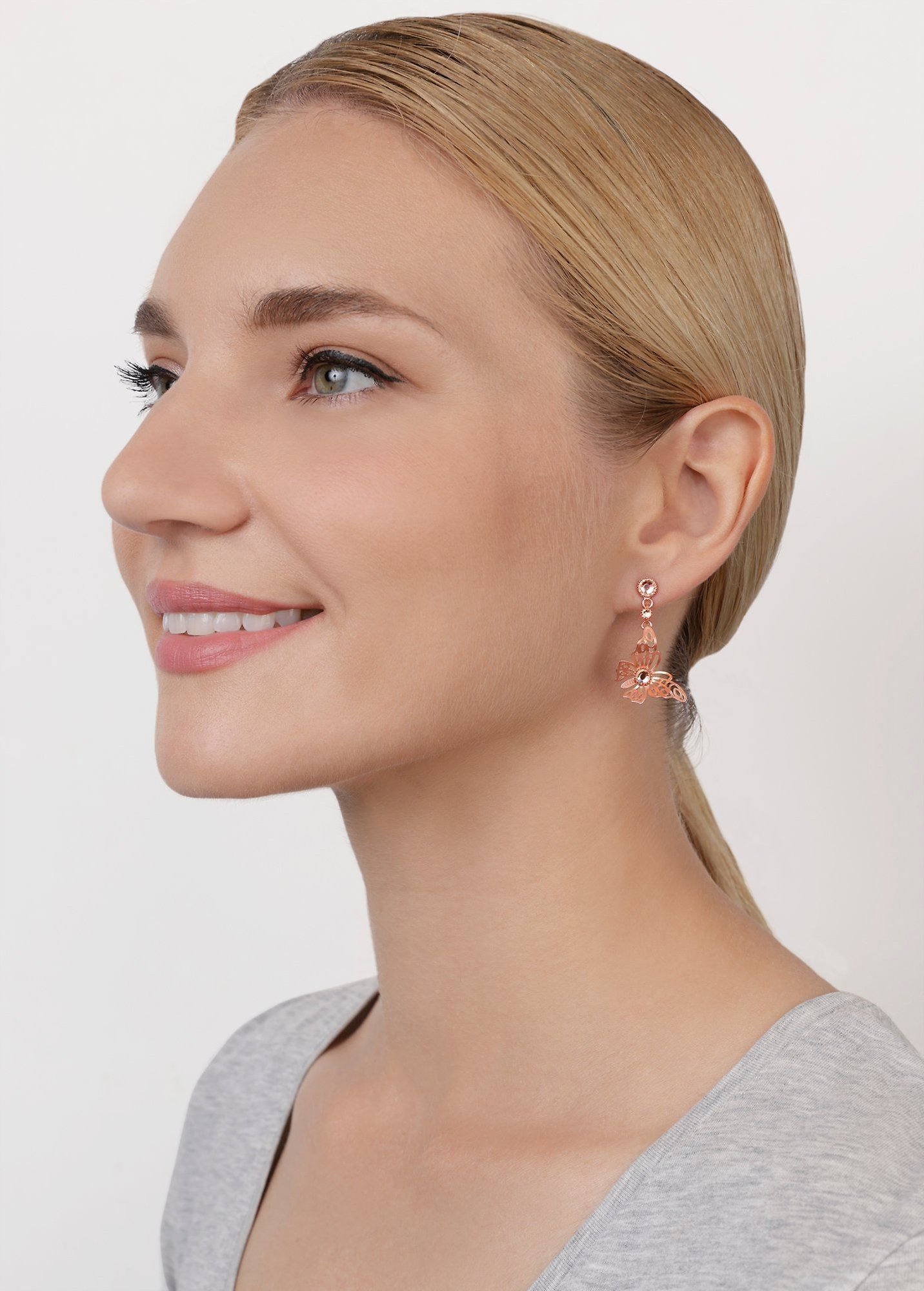 image pour Clou d'oreille pendant Fly Baby Fly Pêche Claire light peach size L