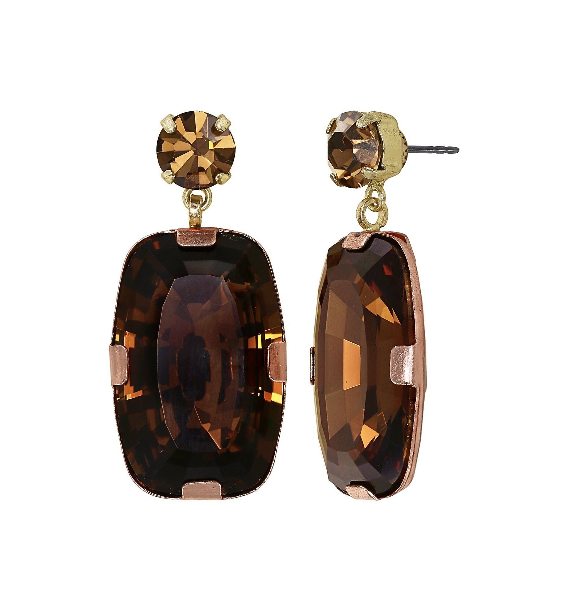 image for Earring Stud Dangling To The Max Brown  size L