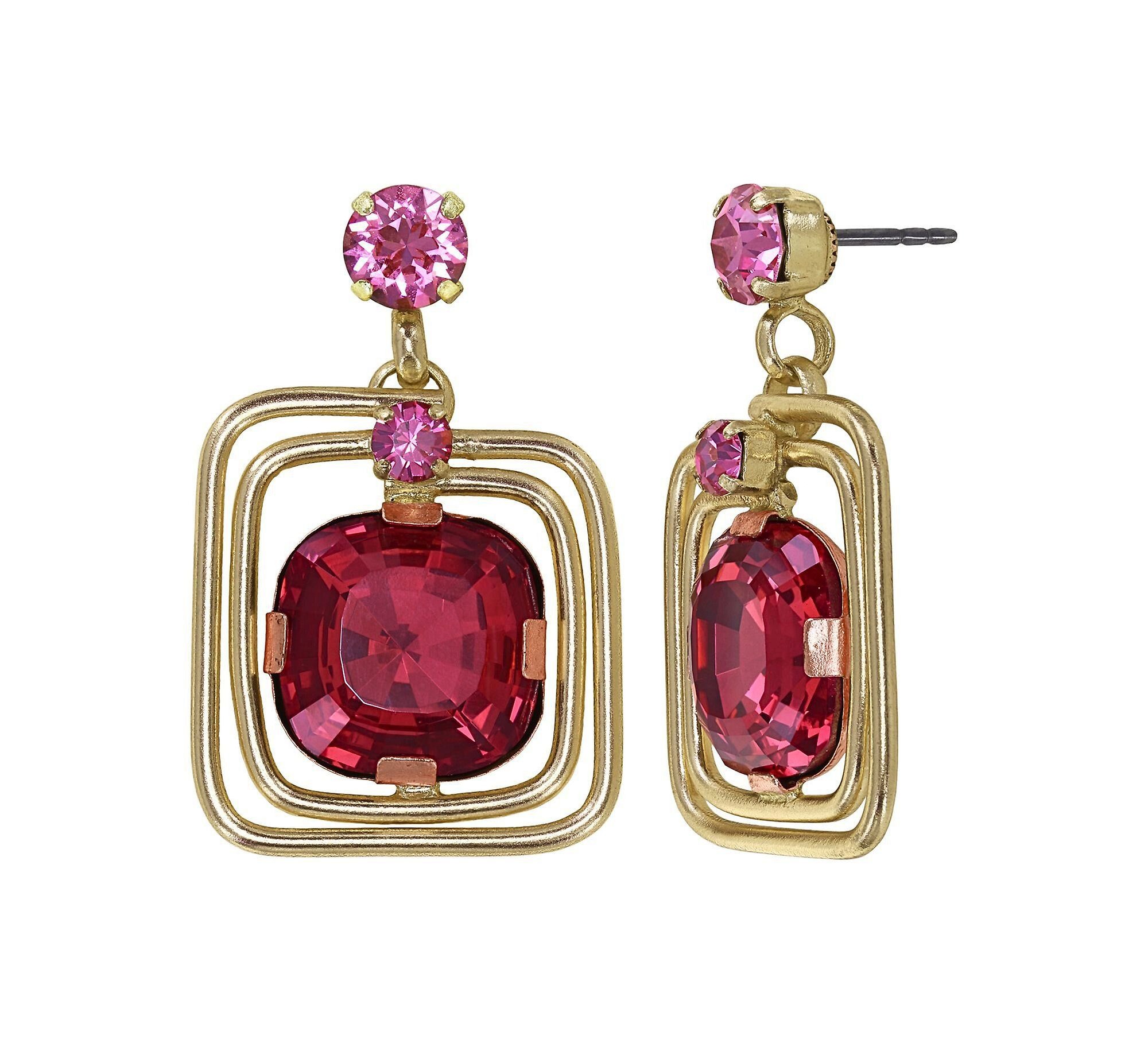 image for Earring stud dangling To The Max Coralline / Pink  size M