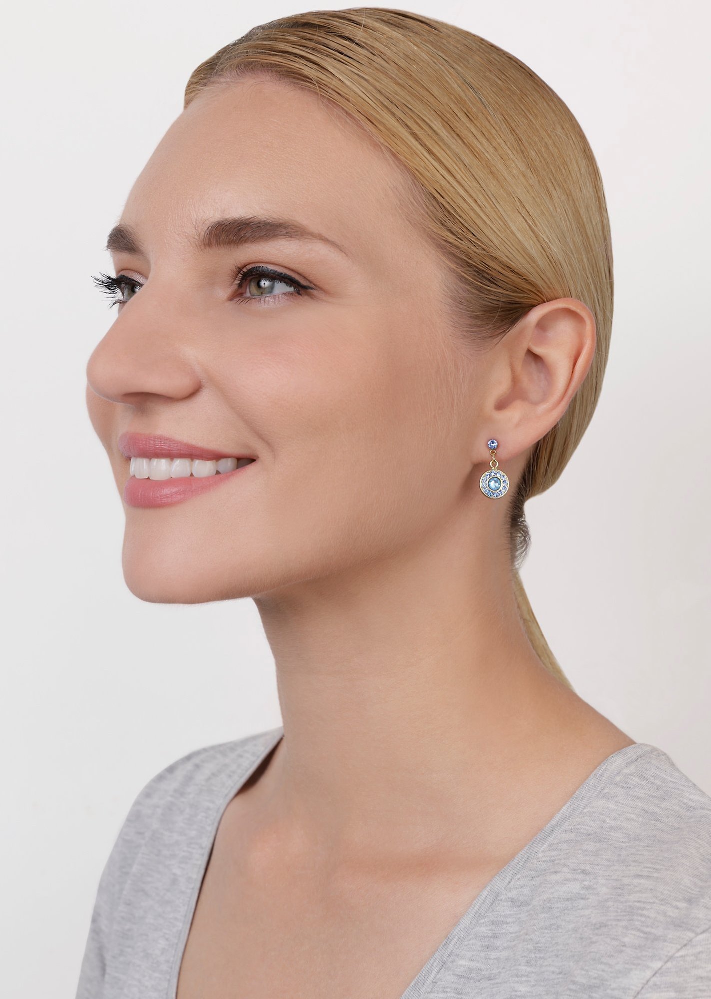 image for Earring Stud Dangling Spell on You Blue  