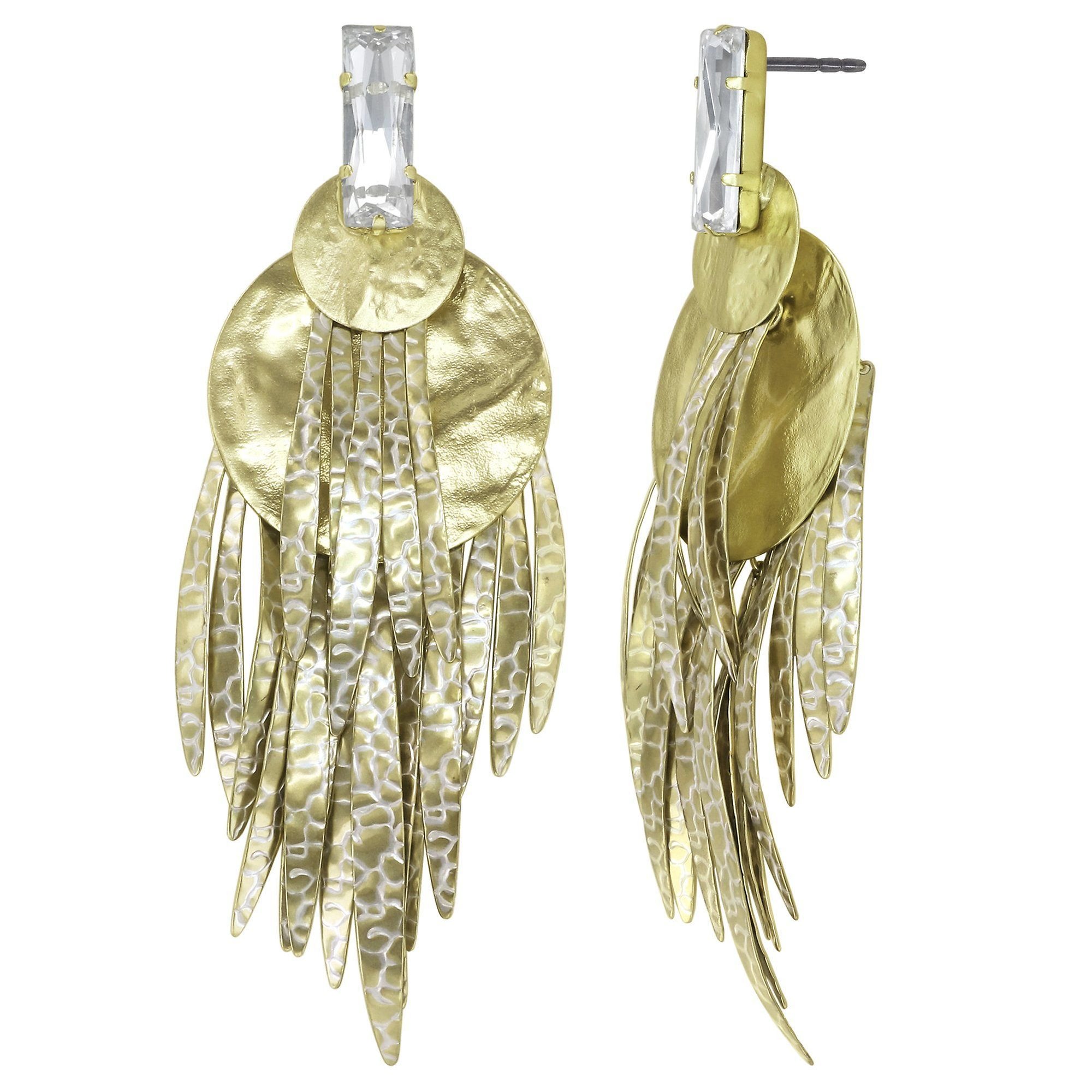 Bild für Ohrstecker baumelnd Global Glam shiny brass  