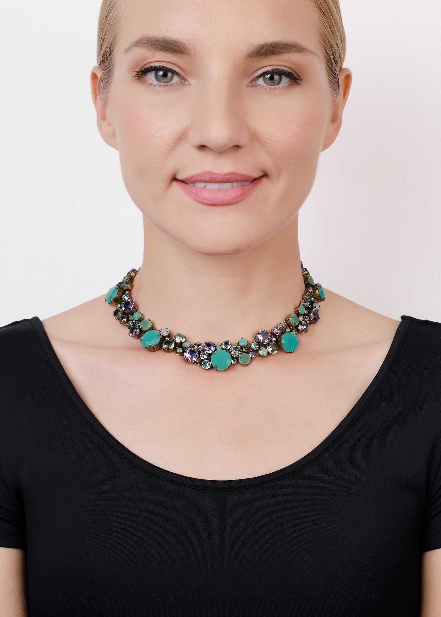 Bild für Halskette Collier Ballroom Classic Glam Grün / Lila  