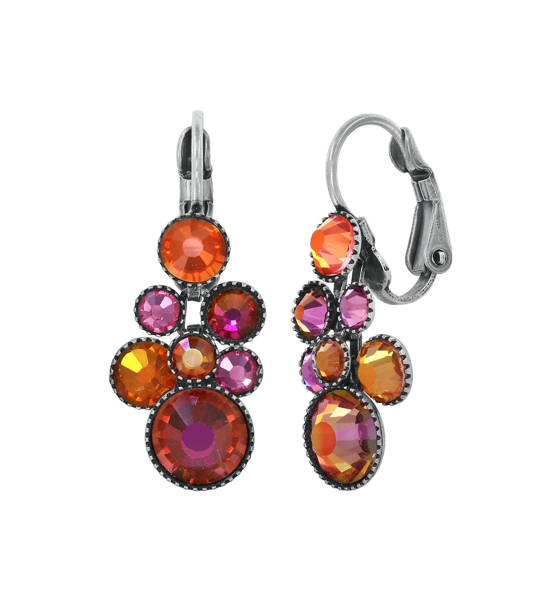 image for Earring Eurowire Dangling Water Cascade Coralline / Orange  