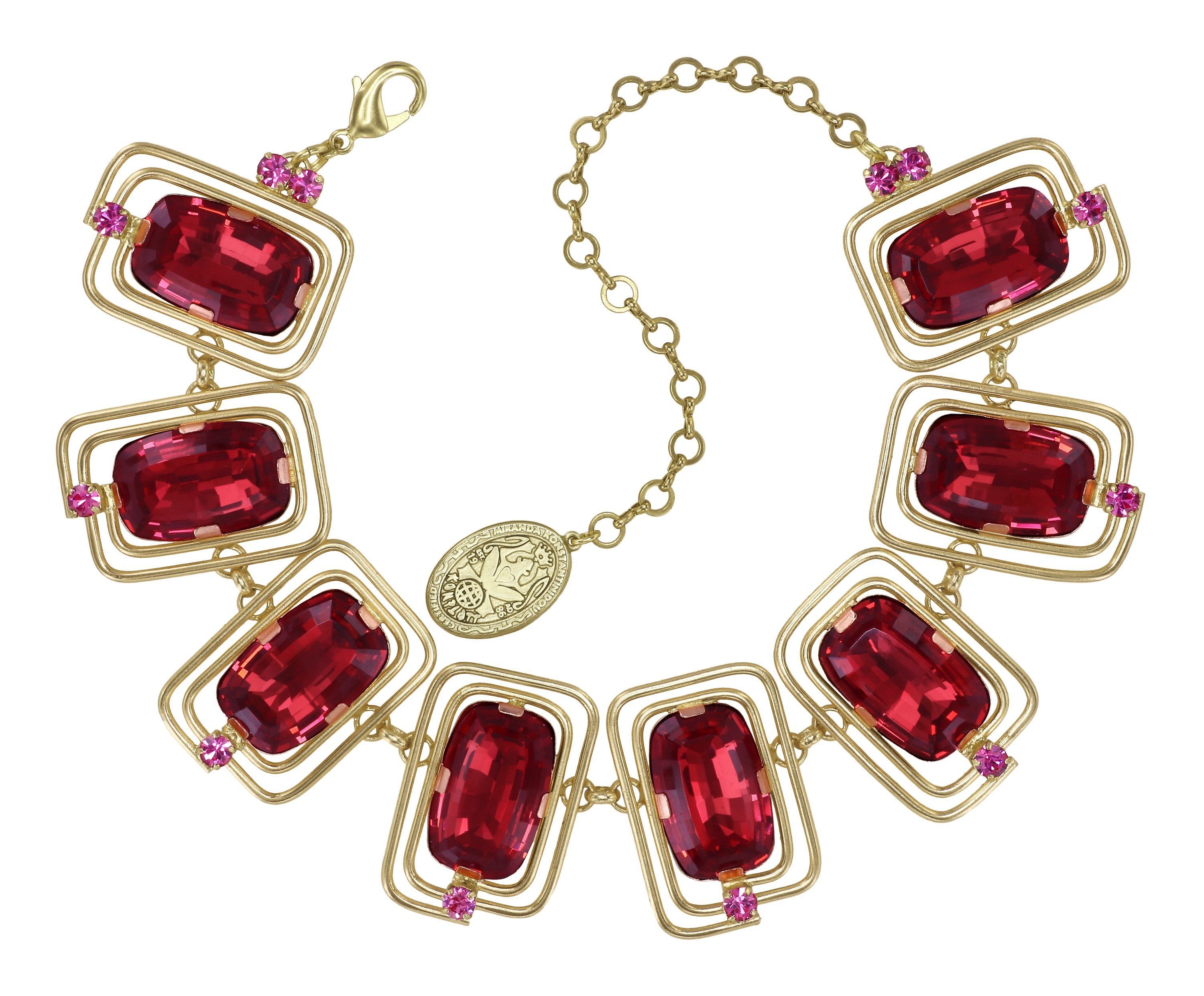 Bild für Choker Collier To The Max Korallenfarbig / Pink  Größe L