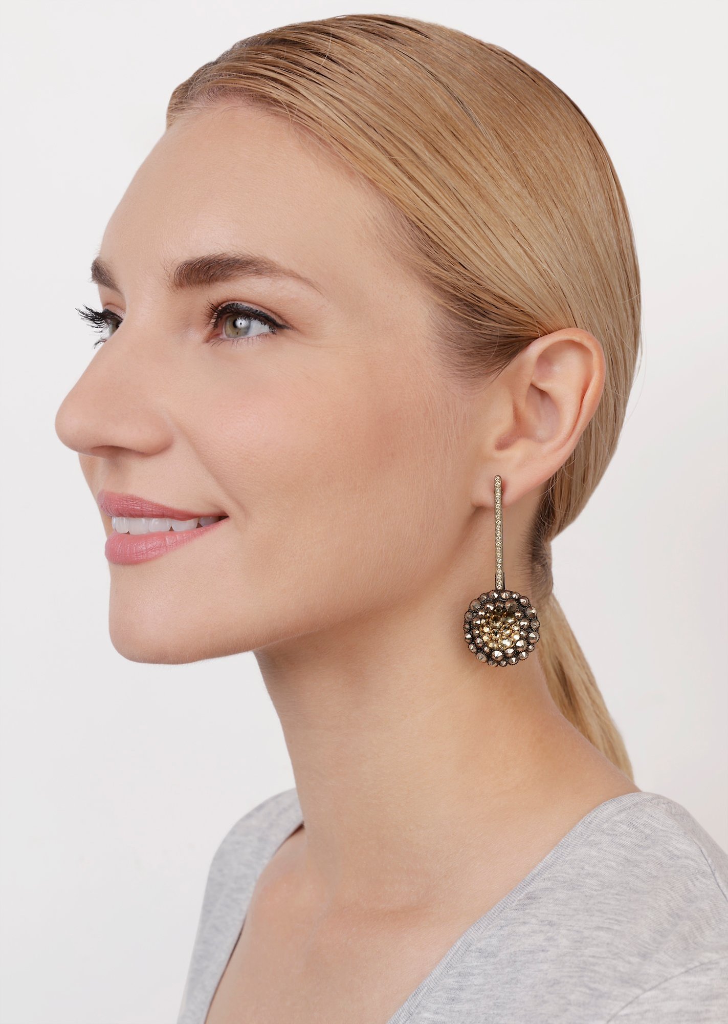 image pour Clou d'oreille pendant Inside Out Beige  size M