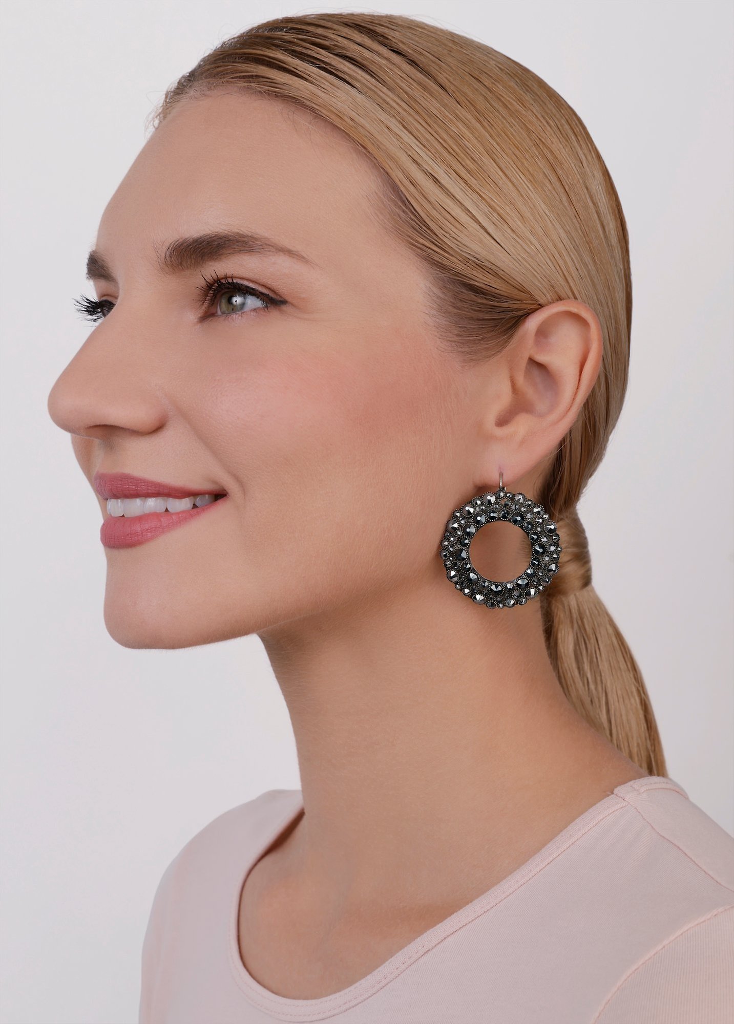 image for Earring Eurowire Inside Out Black  size L