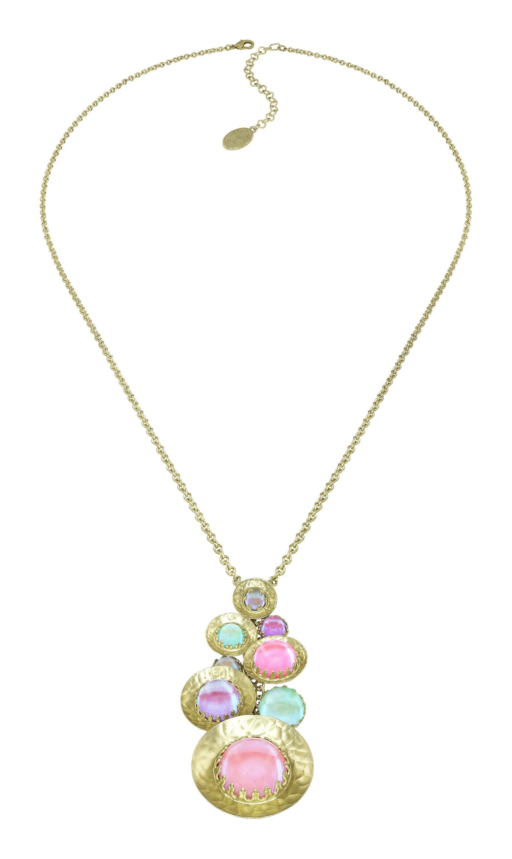 image for Necklace Pendant (Long) Honey Drops in Space Pastel Multi  