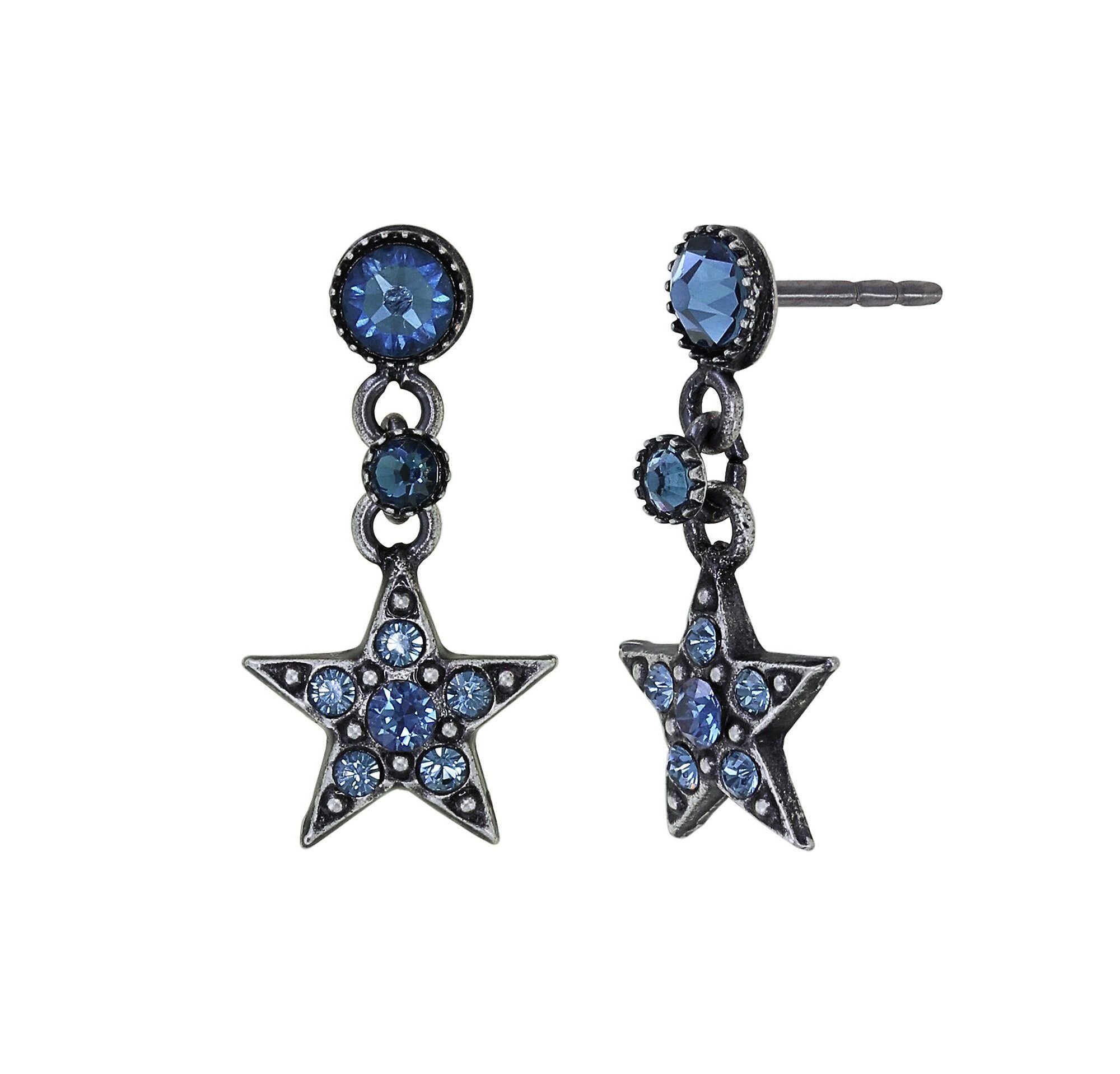 image for Earring Stud Dangling Soft Temptations Black / Blue  