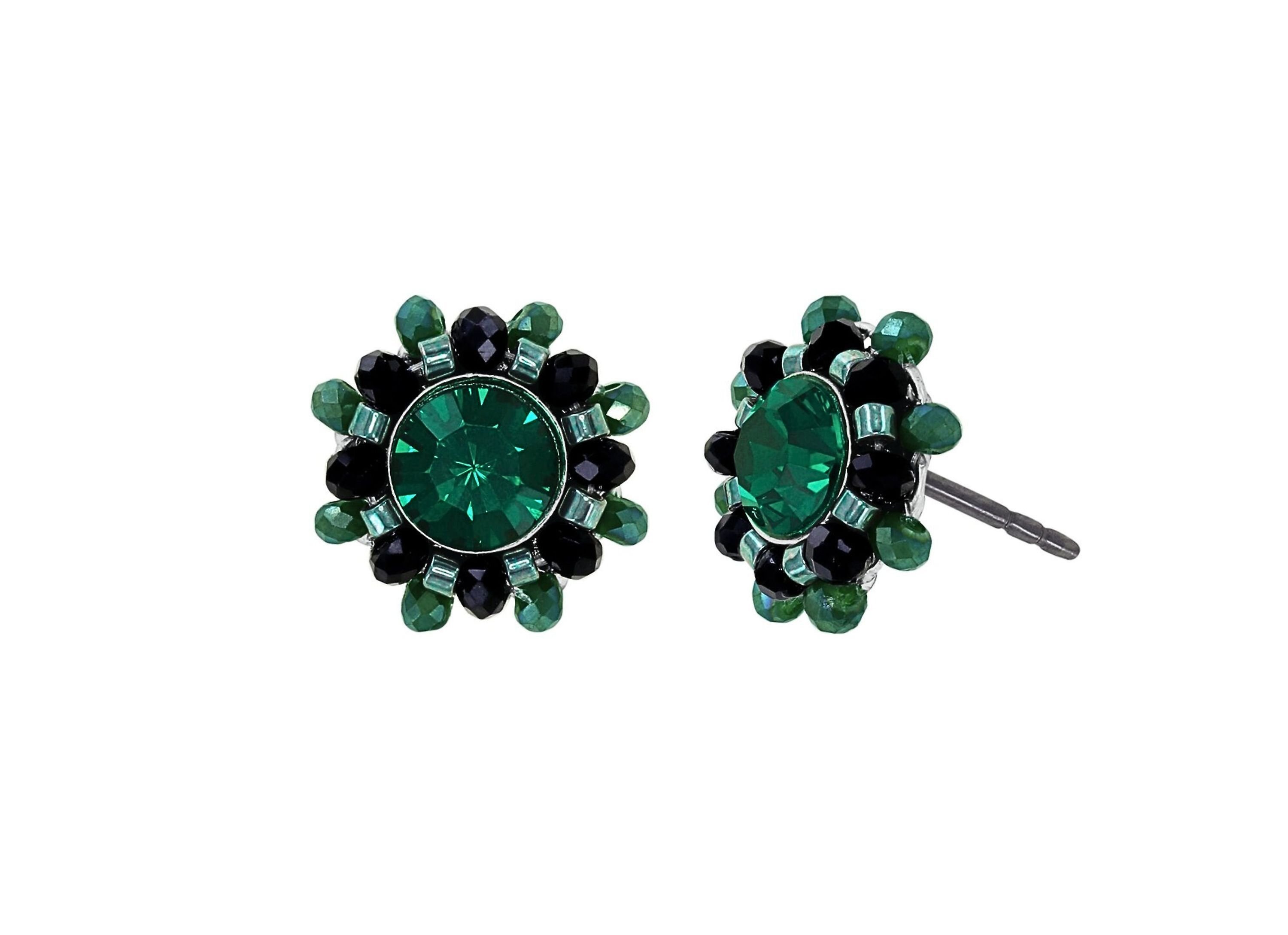 image for Earring Stud Soft Temptations Black / Green  