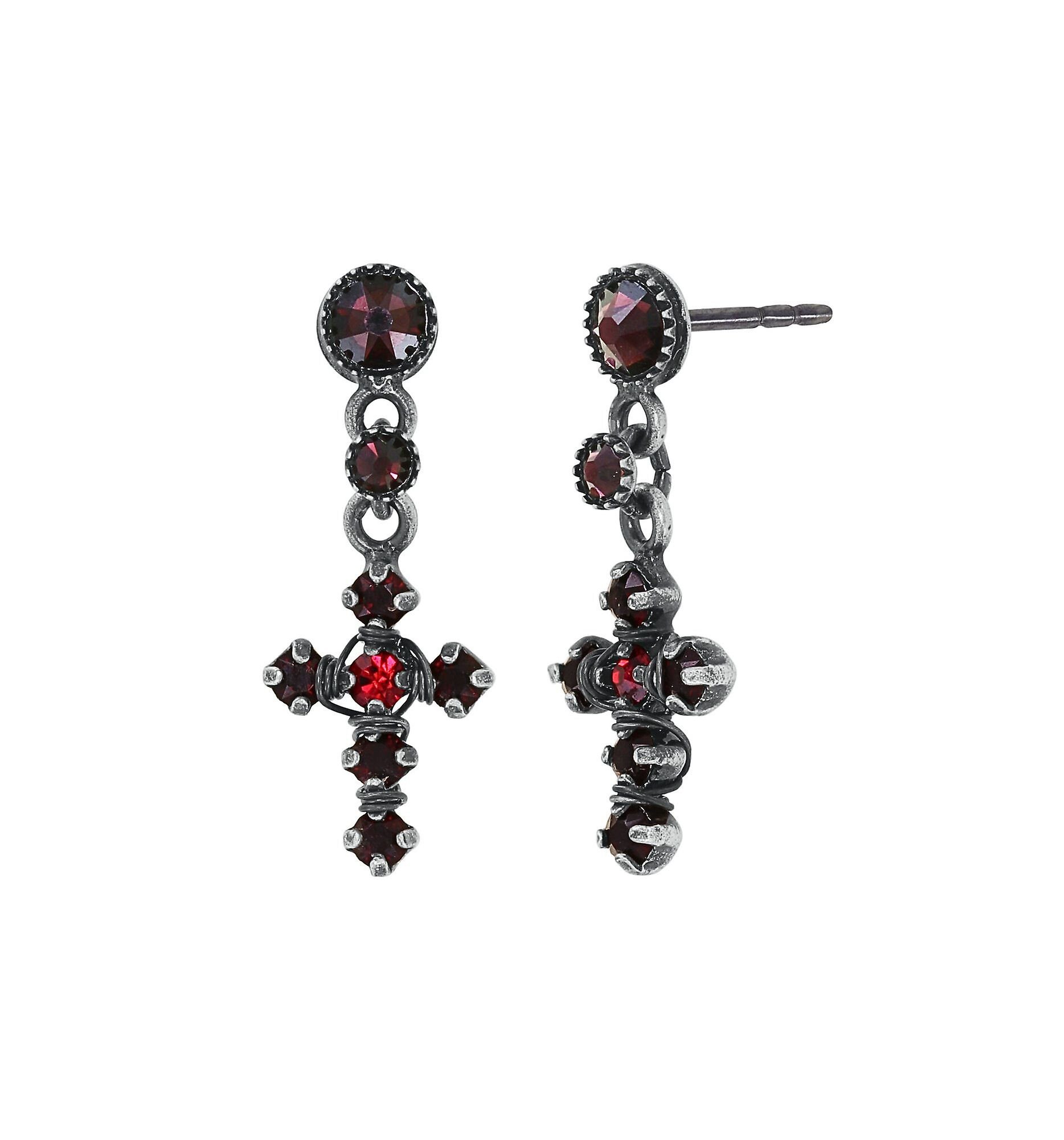 image for Earring Stud Dangling Soft Temptations Black / Red  