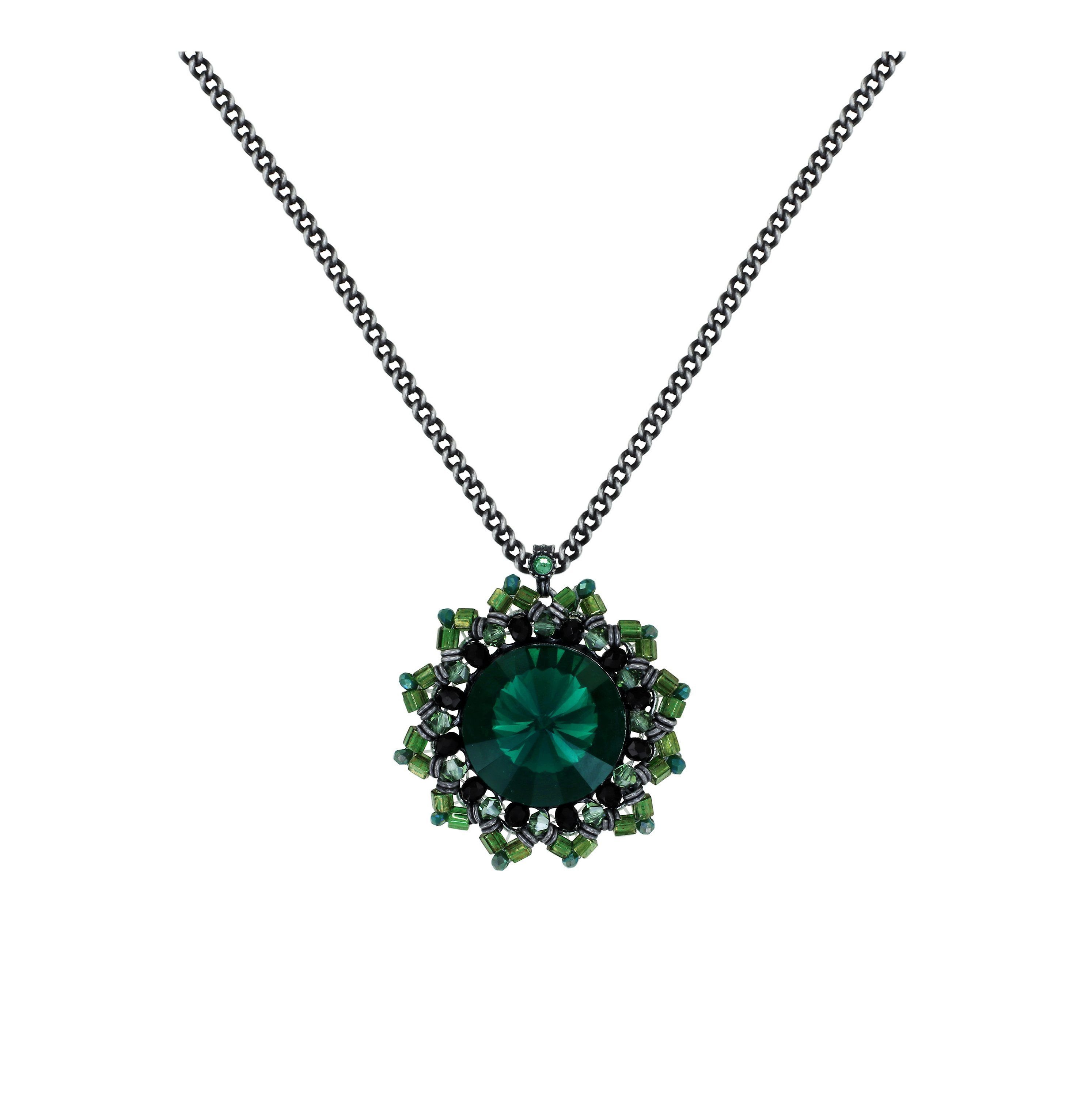 image for Necklace Pendant Soft Temptations Black / Green  