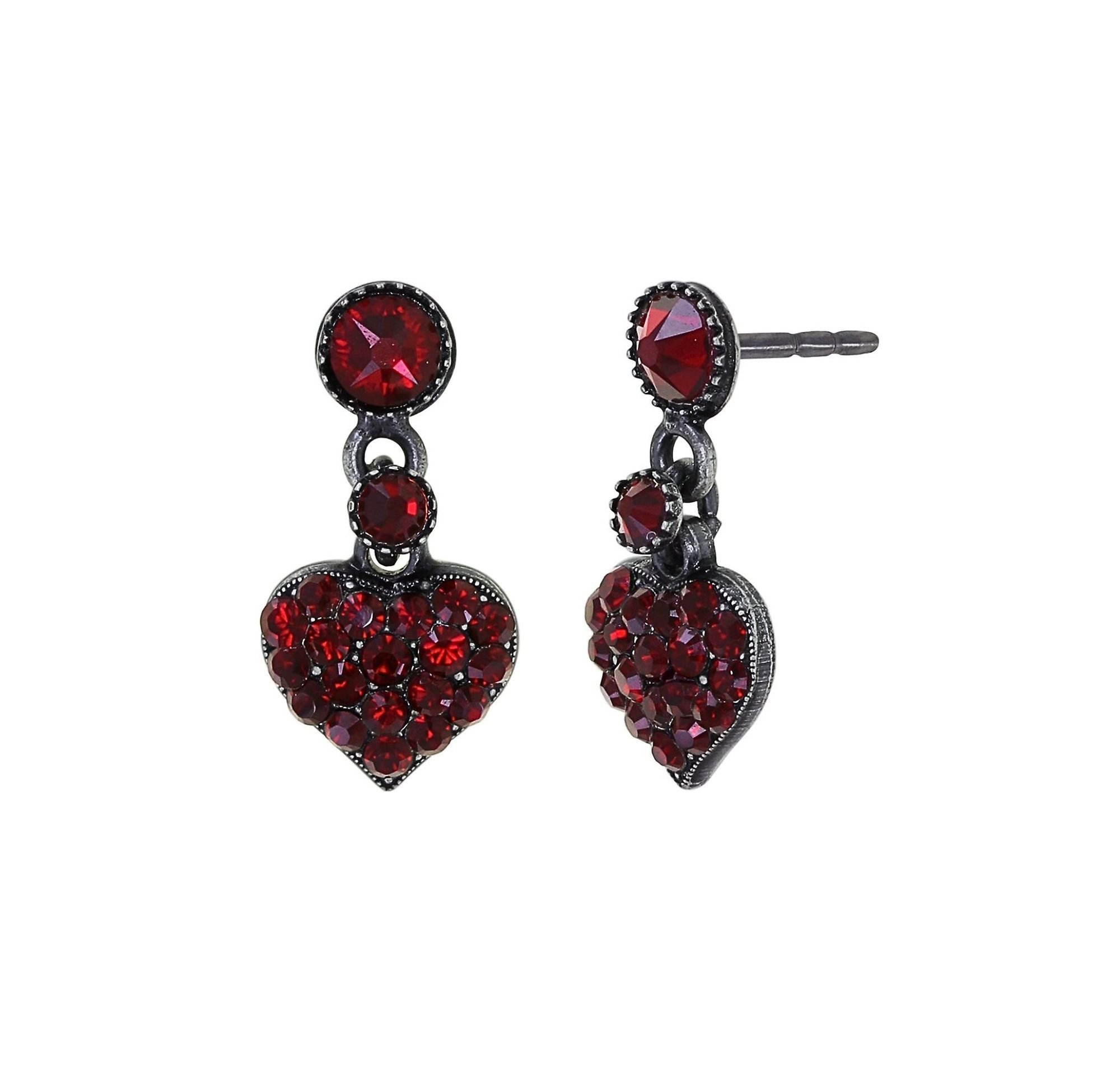 image for Earring Stud Dangling Soft Temptations Black / Red  