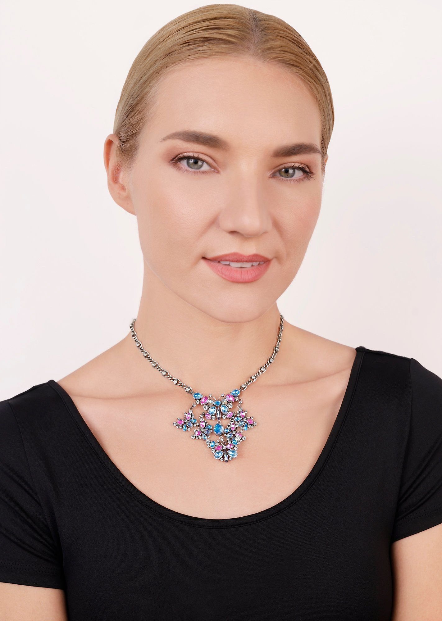 image for Necklace Butterfly Dance Pastel Multi  size L,M,S