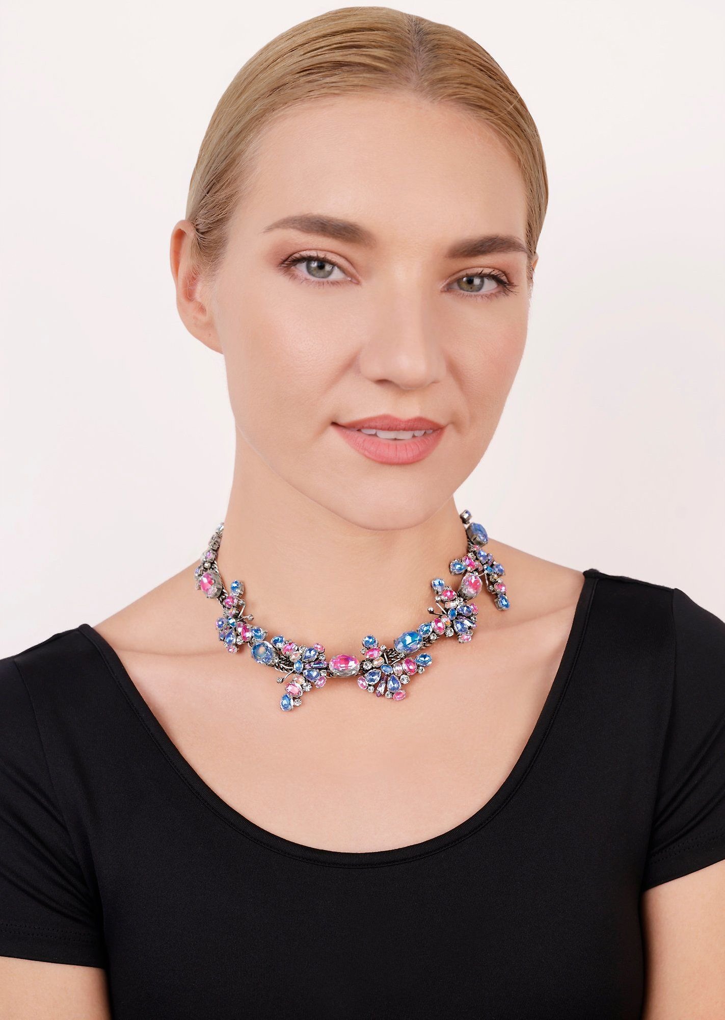 Bild für Halskette Collier Butterfly Dance Pastell Multi  size L,M