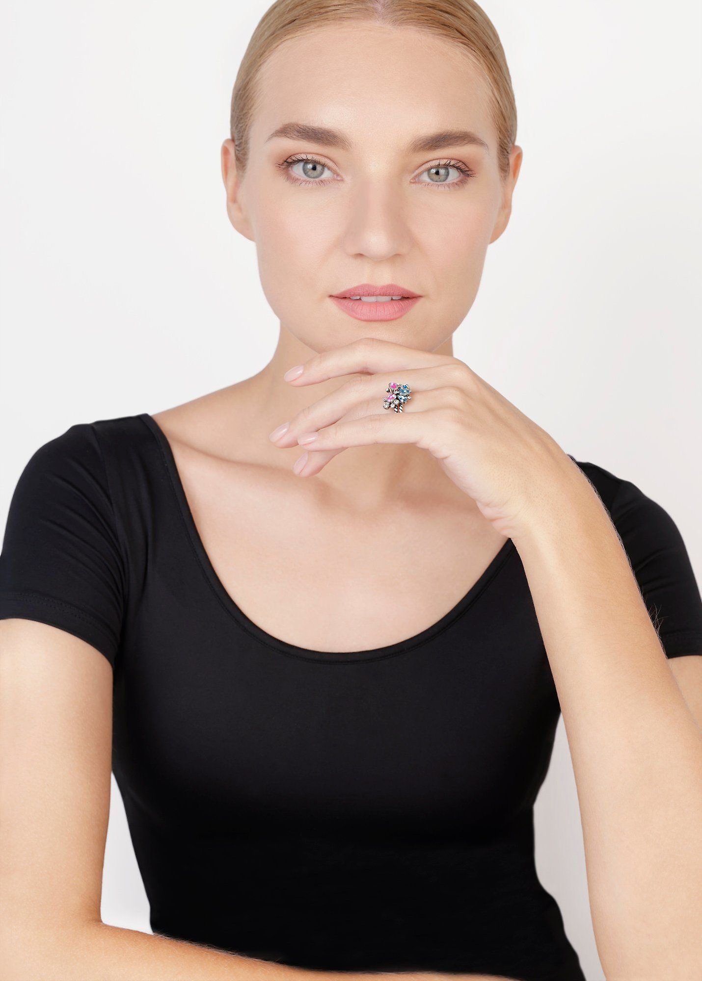 image pour Anneau Butterfly Dance Multi Pastel  size S