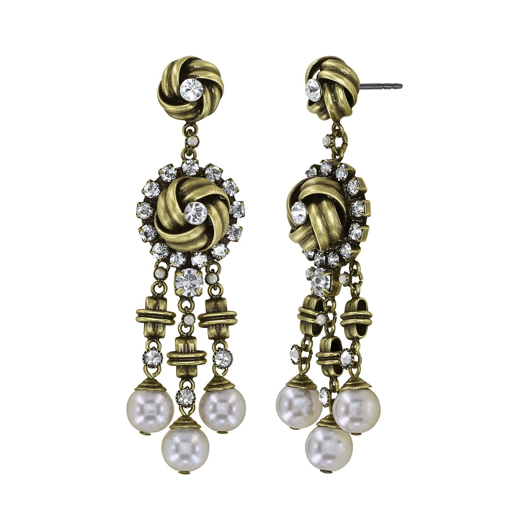 image pour Clou d'oreille pendant La Comtesse II Blanc  