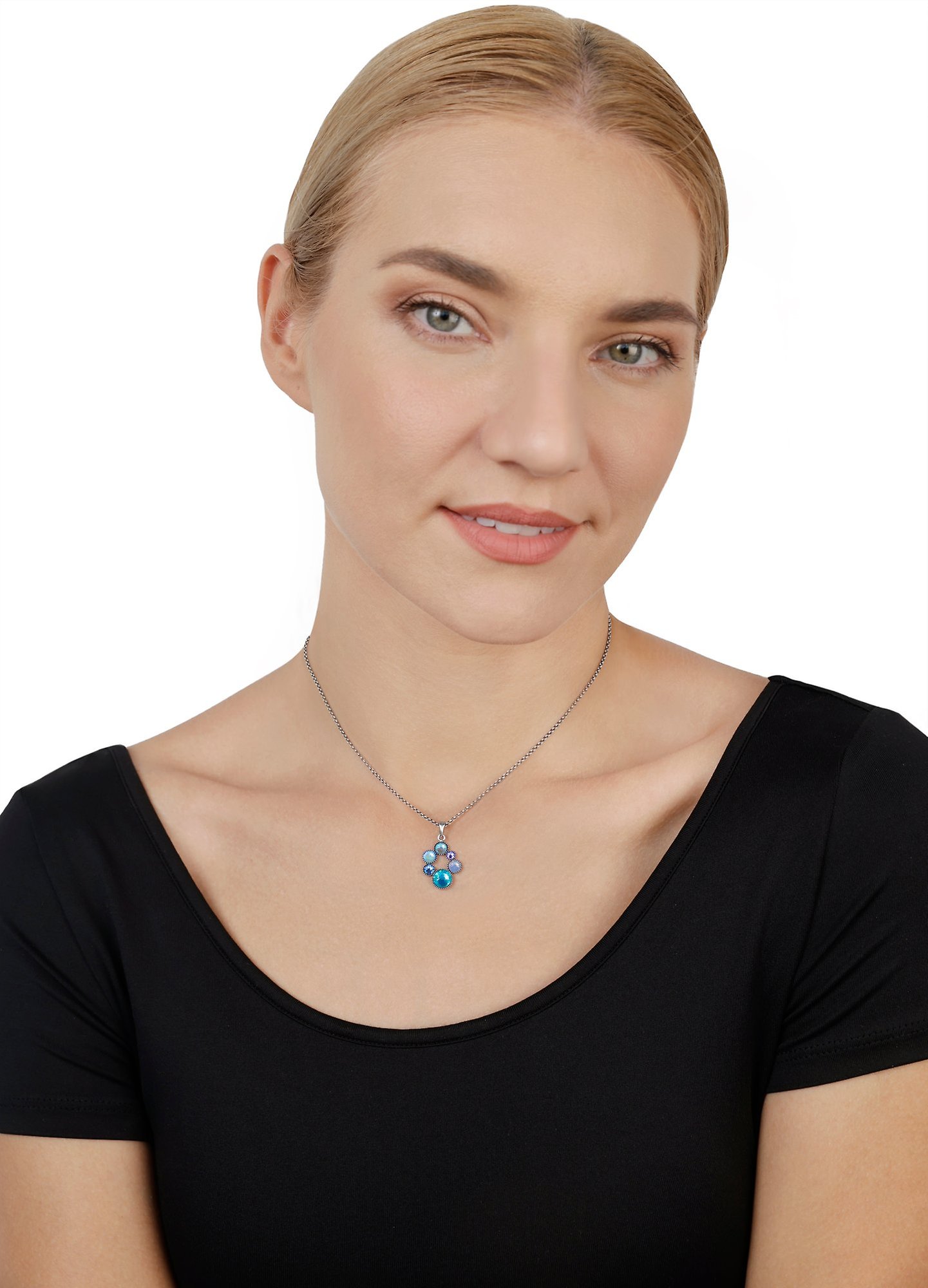 image for Necklace Pendant Shopping Drops Light Blue  