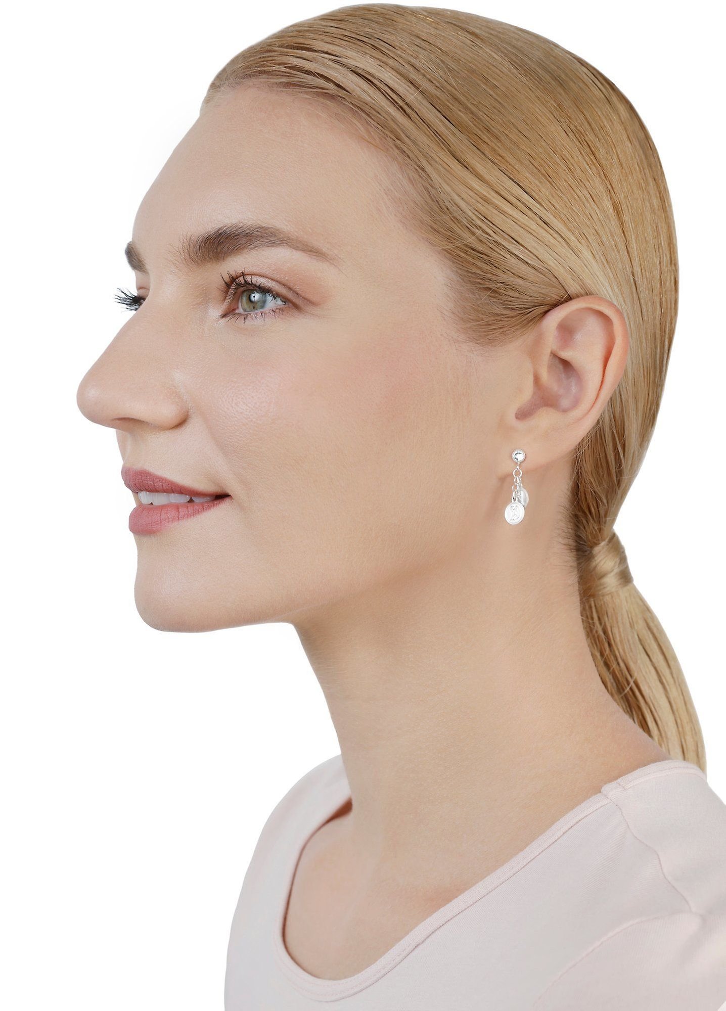 image for Earring Stud Dangling Zodiac Silver  