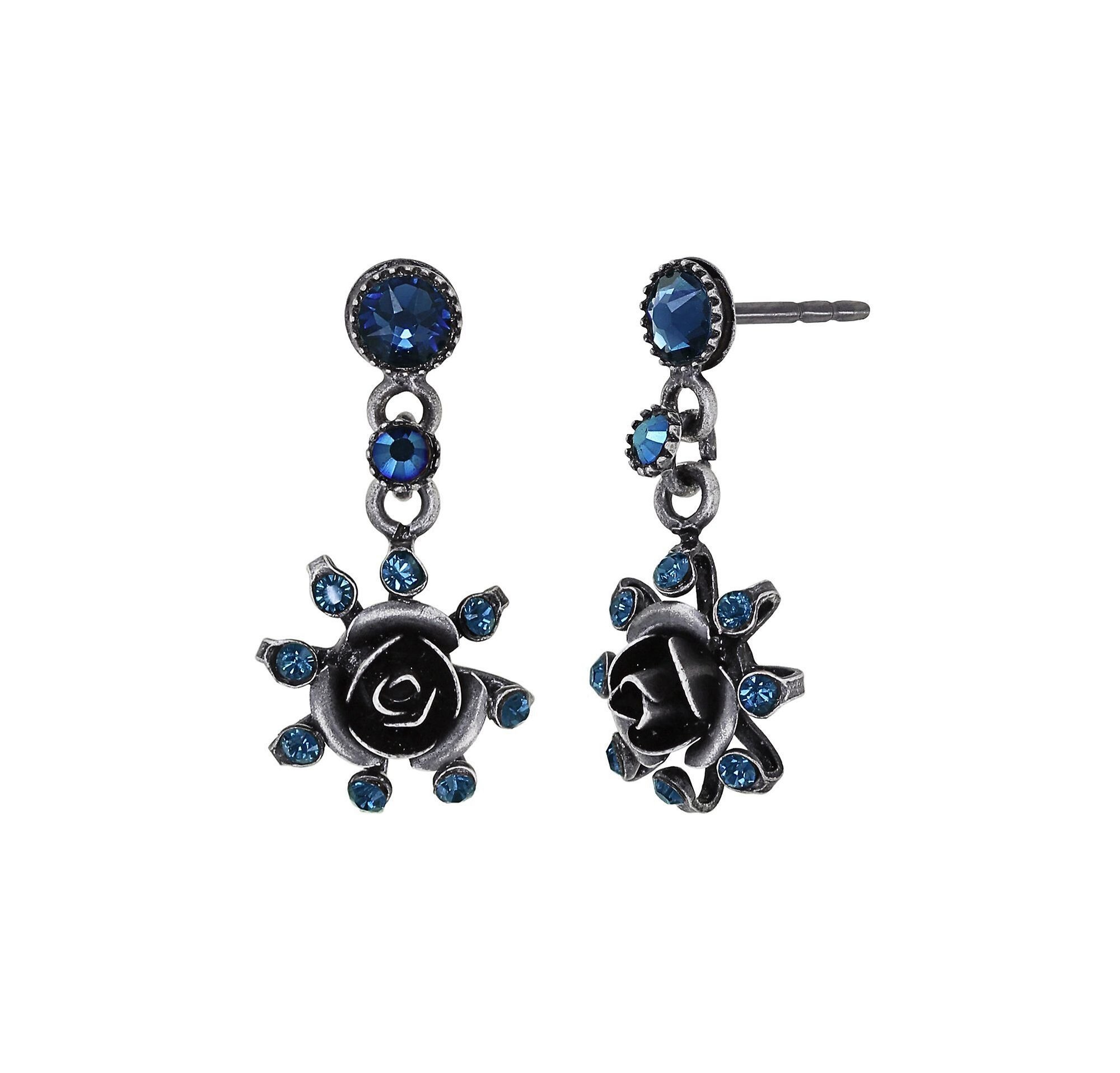 Bild für Ohrstecker baumelnd Soft Temptations Schwarz / Blau  