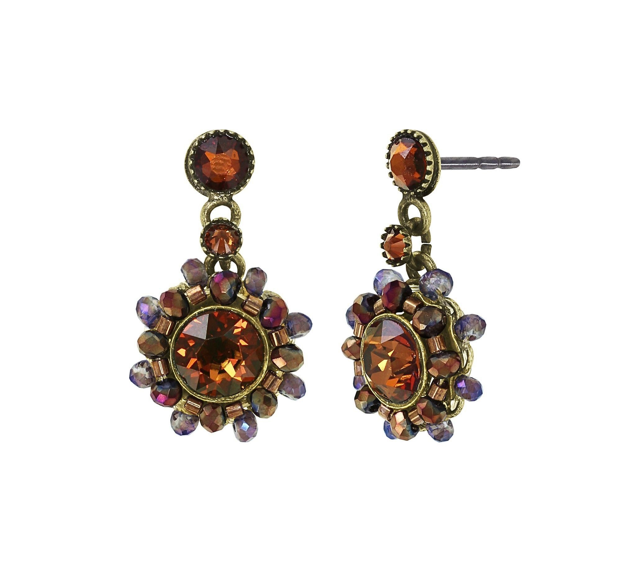 image pour Clou d'oreille pendant Soft Temptations Marron  