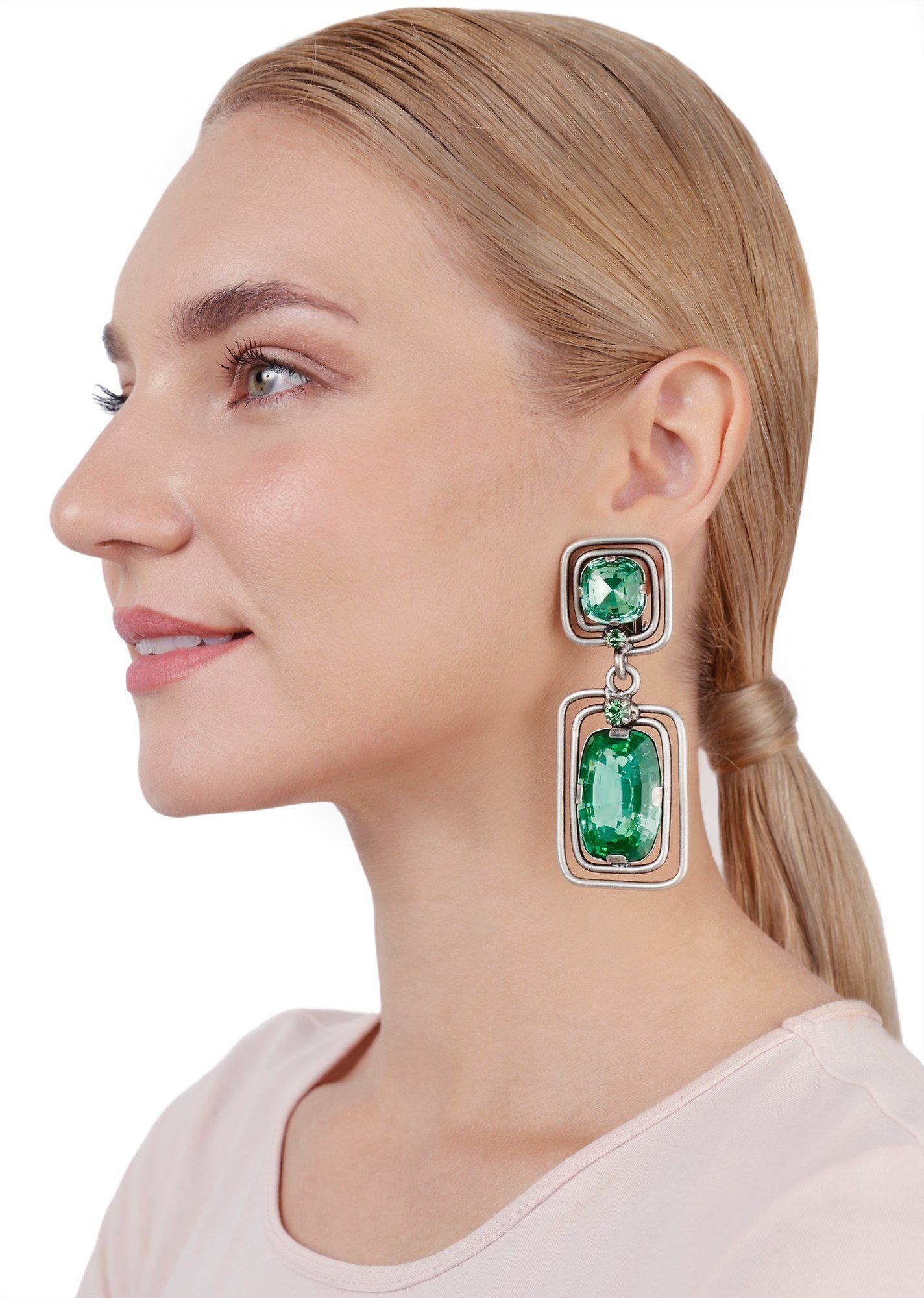 image pour Boucle d'oreille Clip pendante To The Max Vert  size L