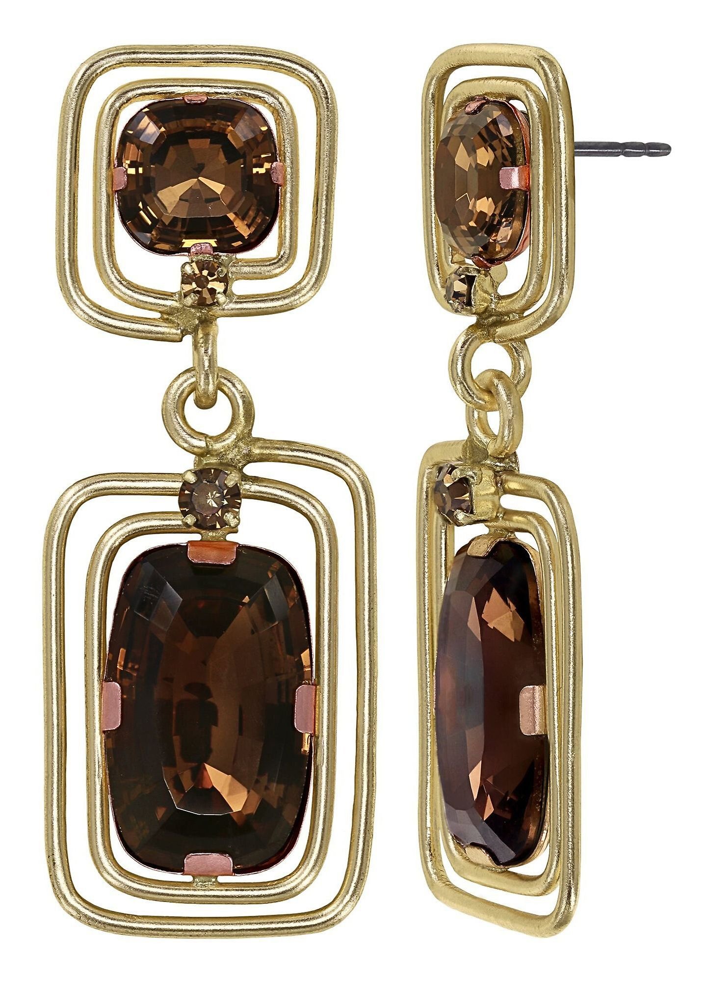 image for Earring Stud Dangling To The Max Brown  size L