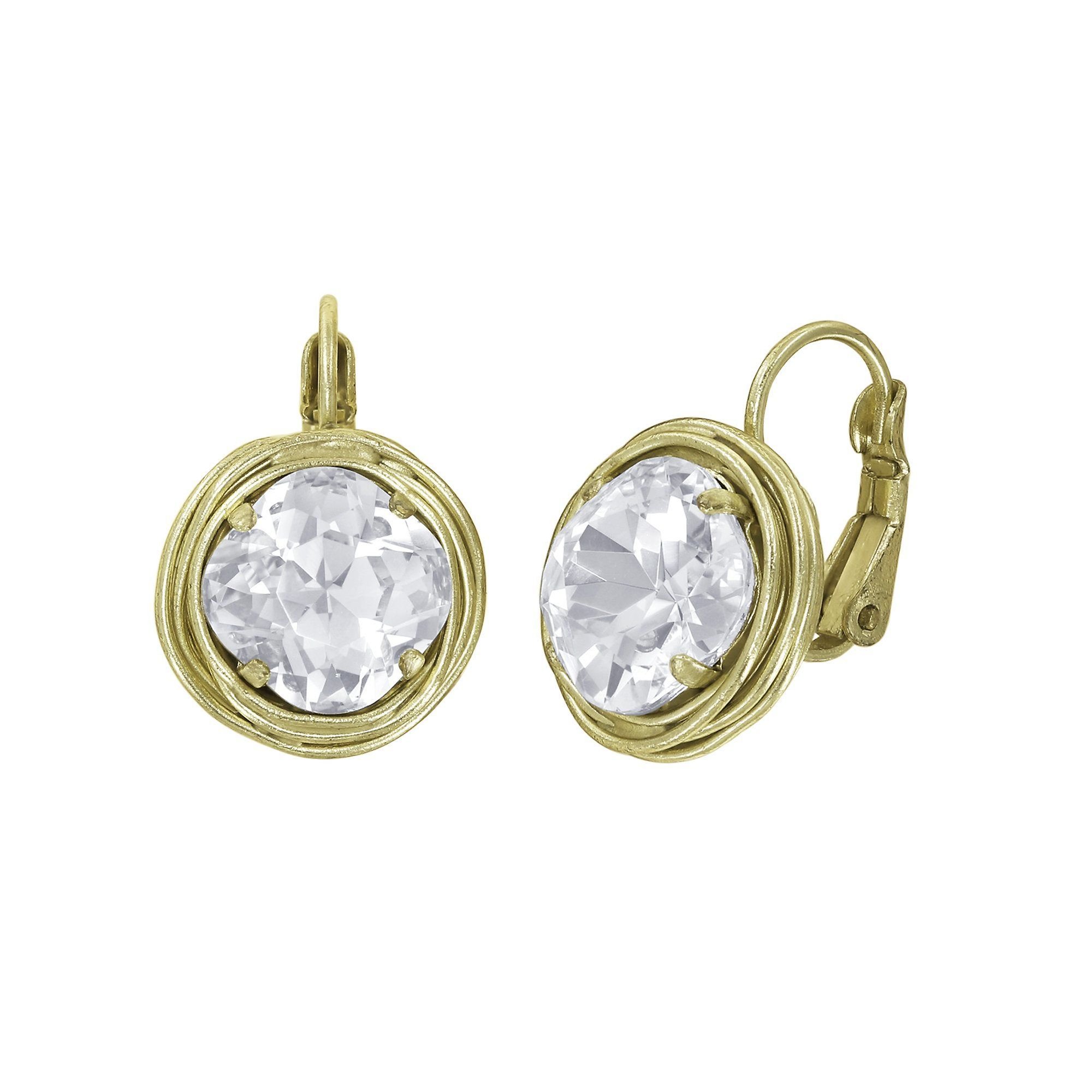 image for Earring Eurowire Global Glam shiny brass  M