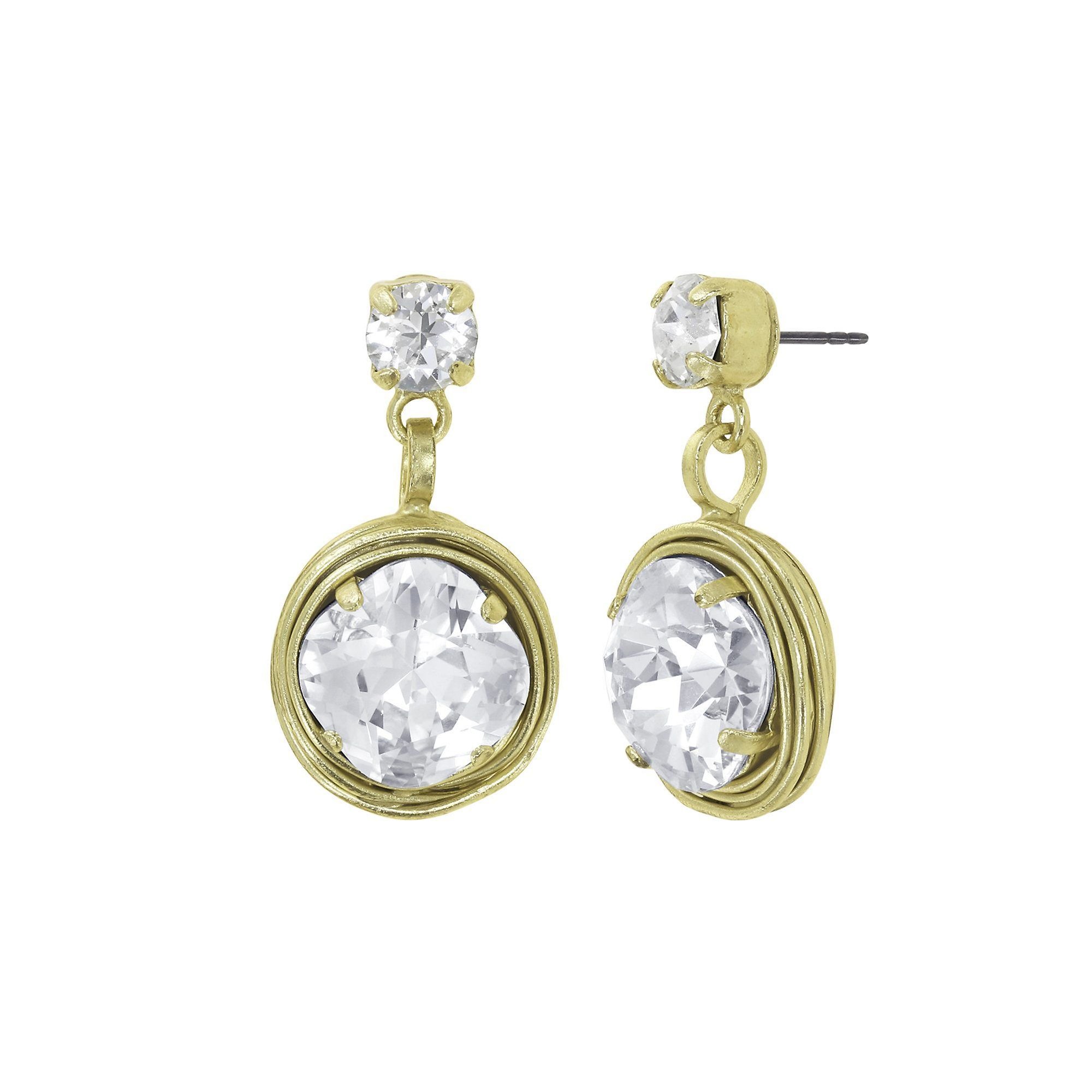 Bild für Ohrstecker baumelnd Global Glam shiny brass  M