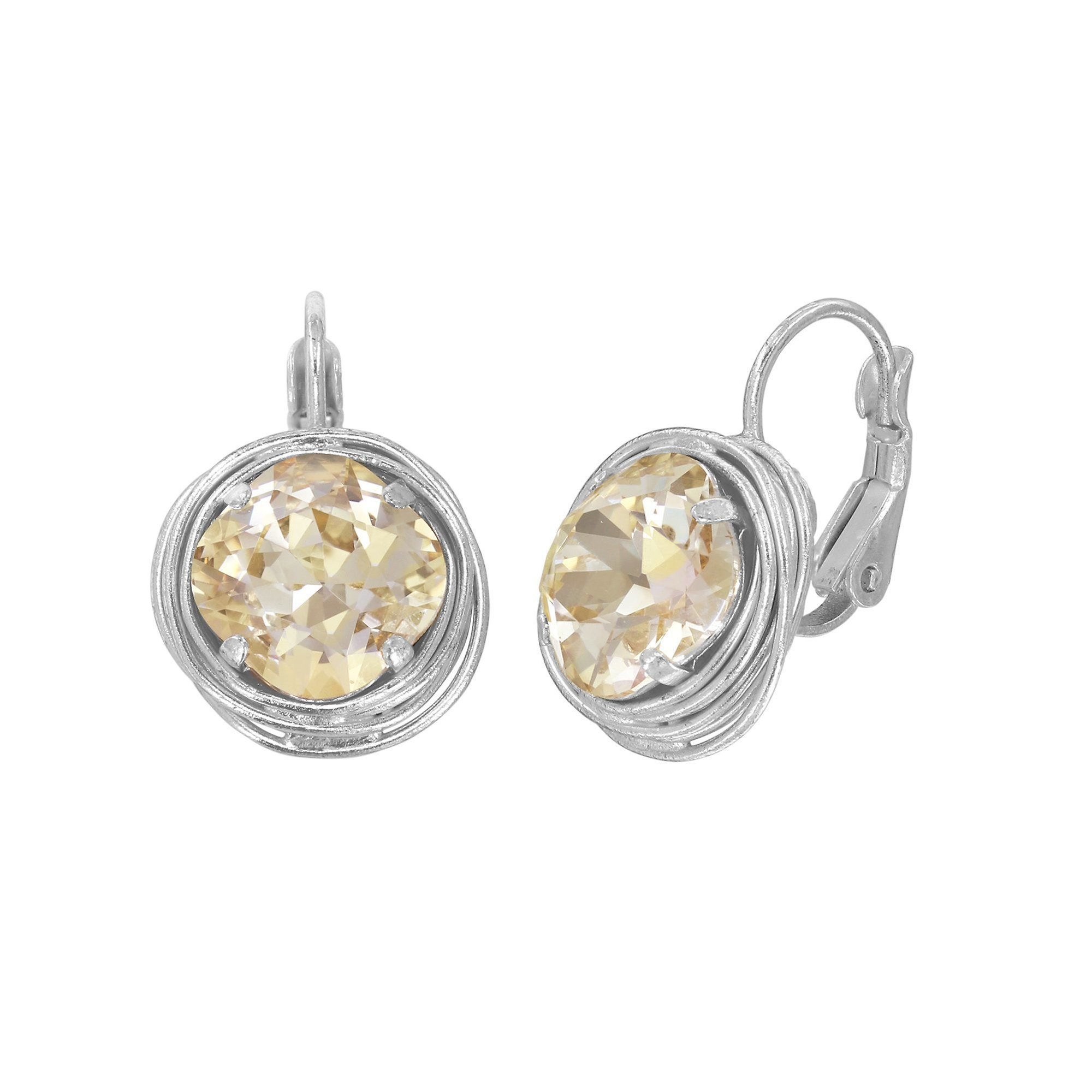 image for Earring Eurowire Global Glam shiny silver  M