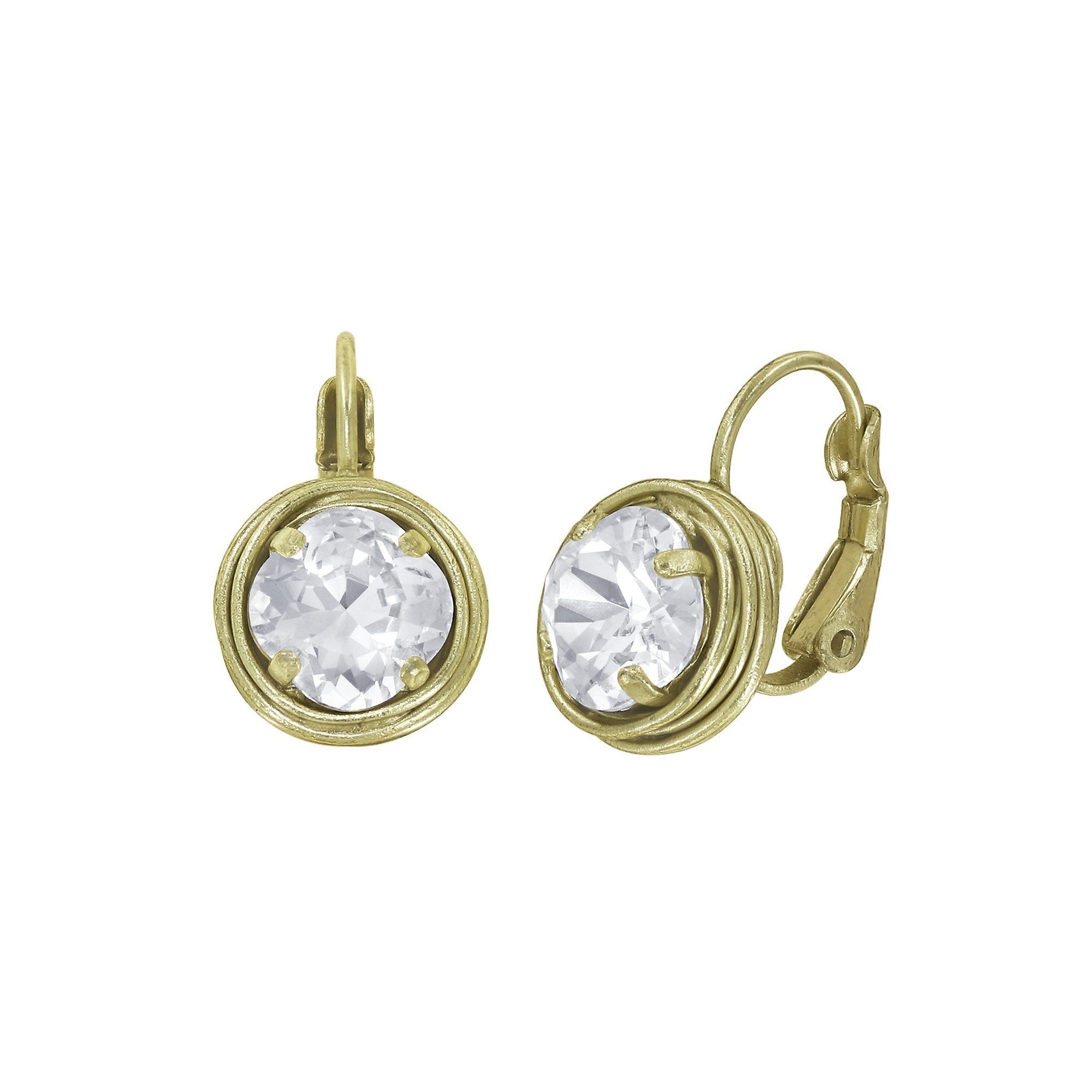 image for Earring Eurowire Global Glam shiny brass  S