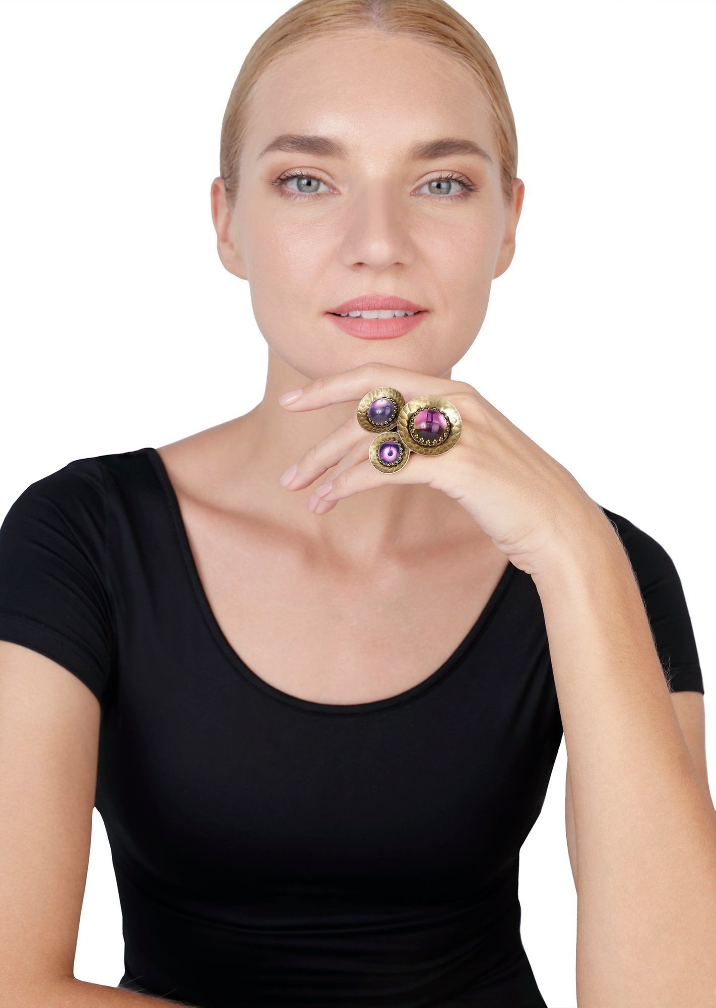 image pour Anneau Honey Drops in Space Lila  