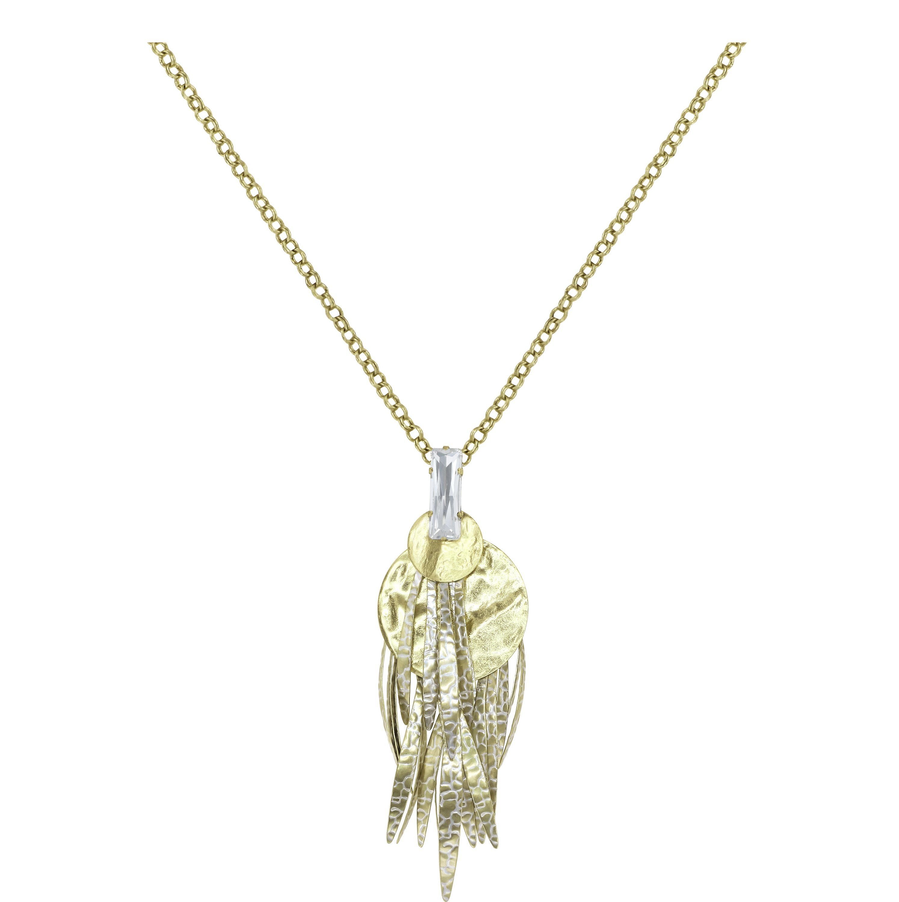 image pour Collier pendant (long) Global Glam shiny brass  