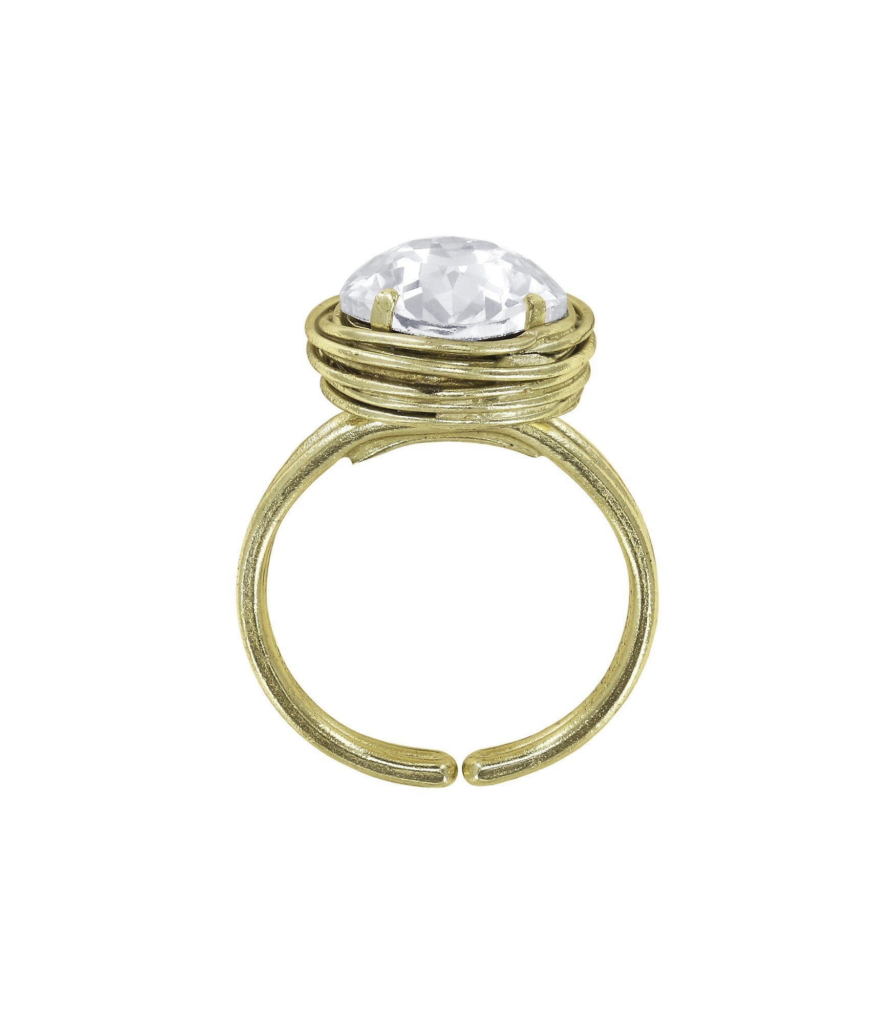 image pour Anneau Global Glam shiny brass  M