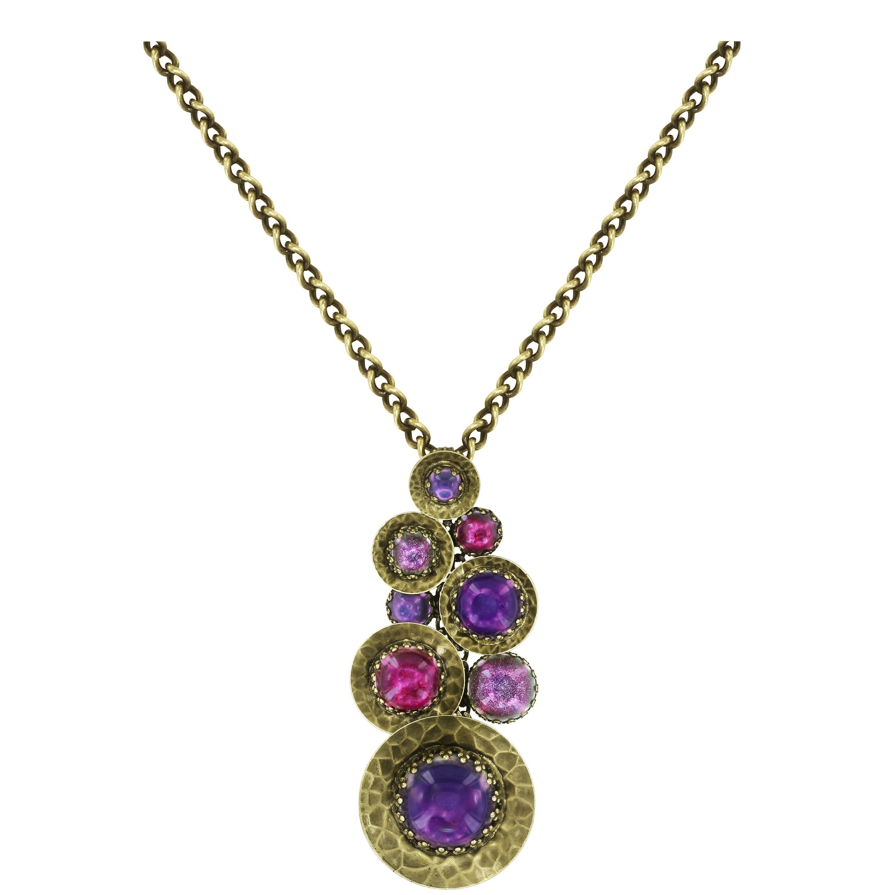 image pour Collier pendant (long) Honey Drops in Space Lila  