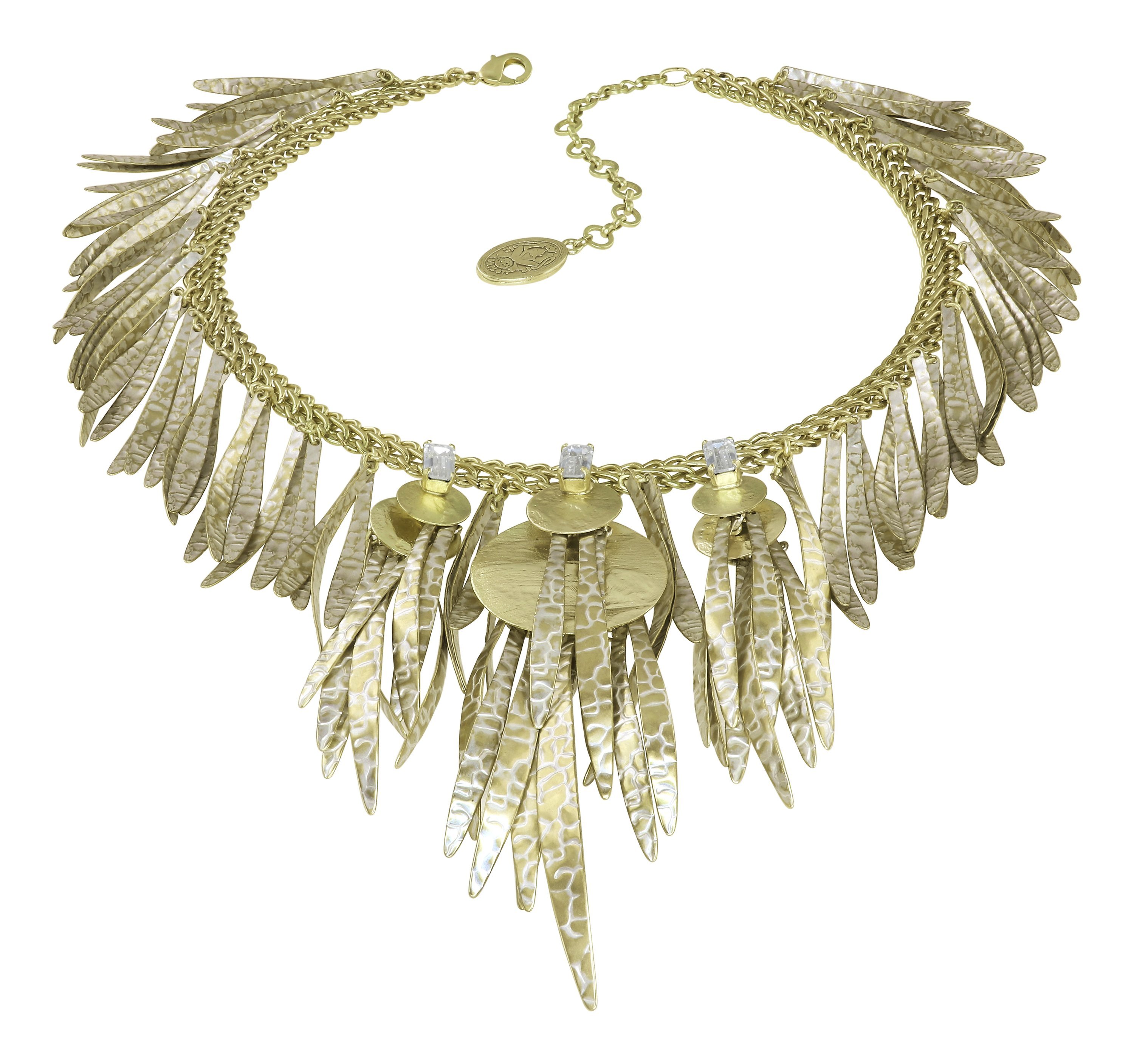 Bild für Halskette Collier Global Glam shiny brass  