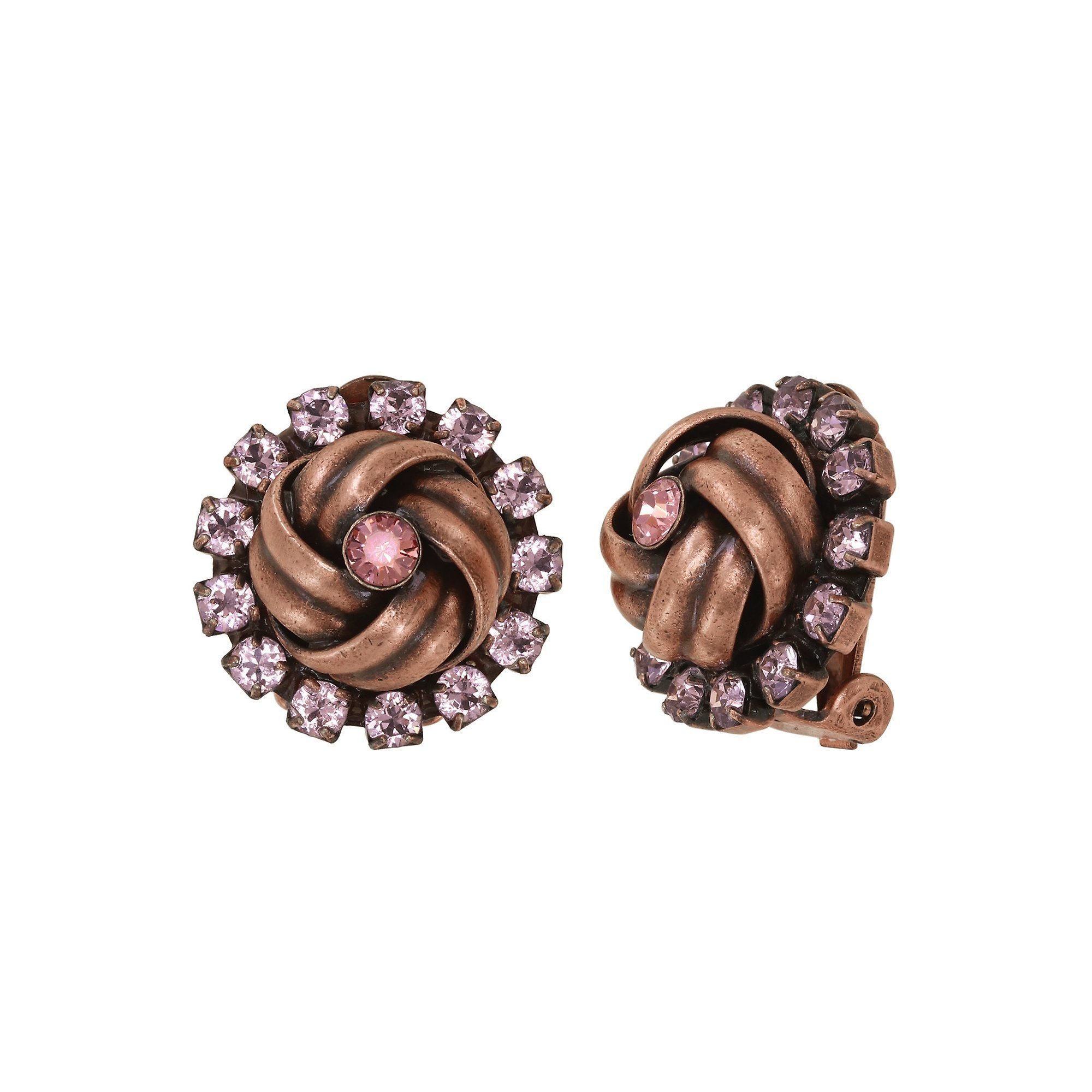 image pour Boucles d'oreilles Clip La Comtesse II Marron  