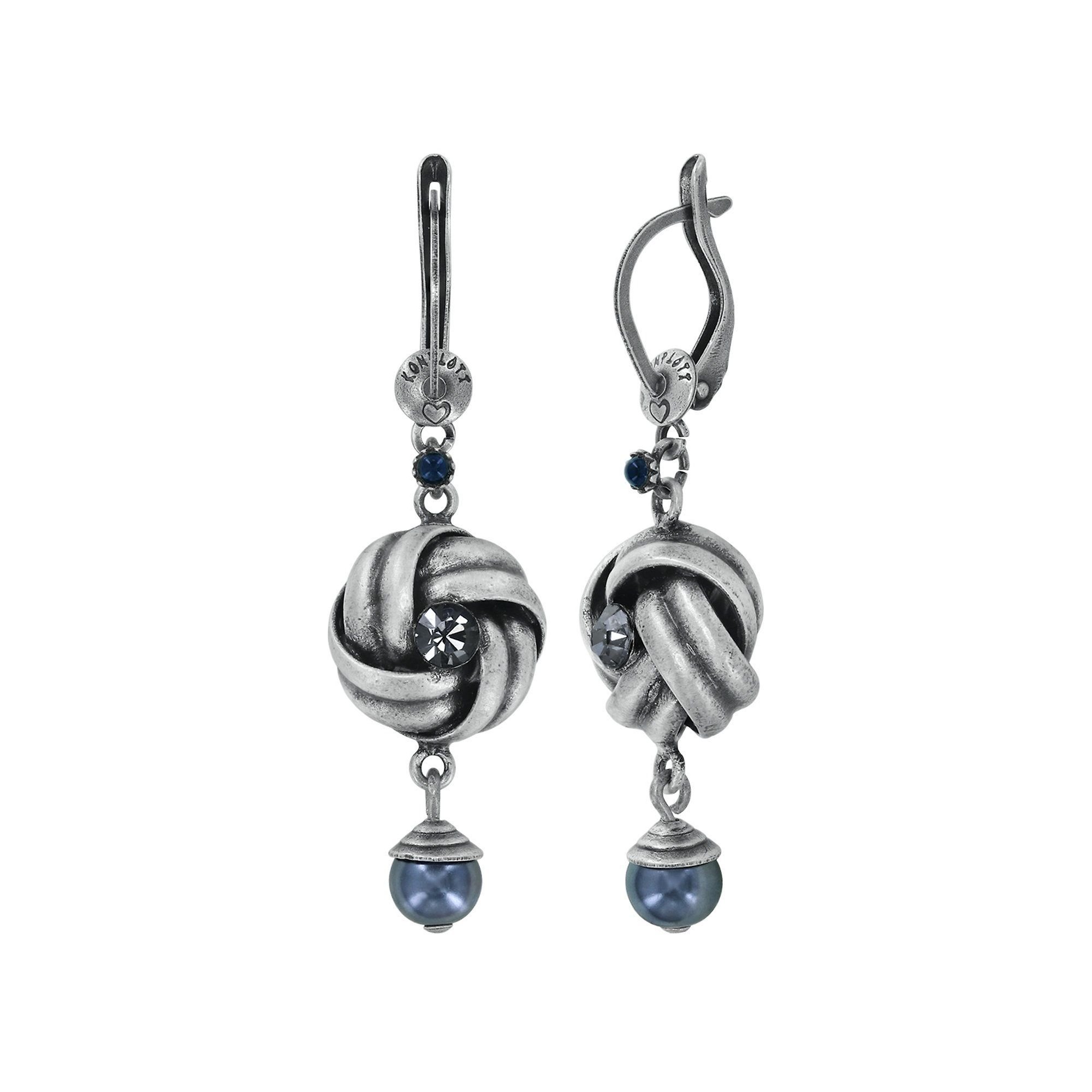 image pour Boucles d'oreilles pendantes La Comtesse II Noir  