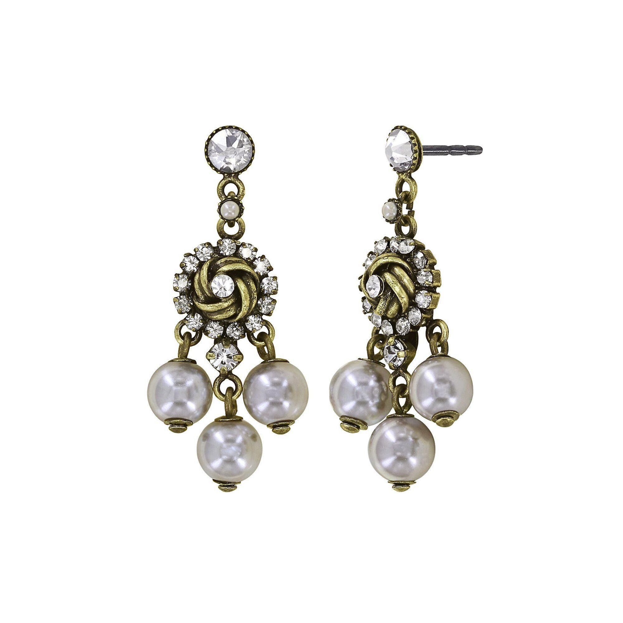 image for Earring Stud Dangling La Comtesse II White  