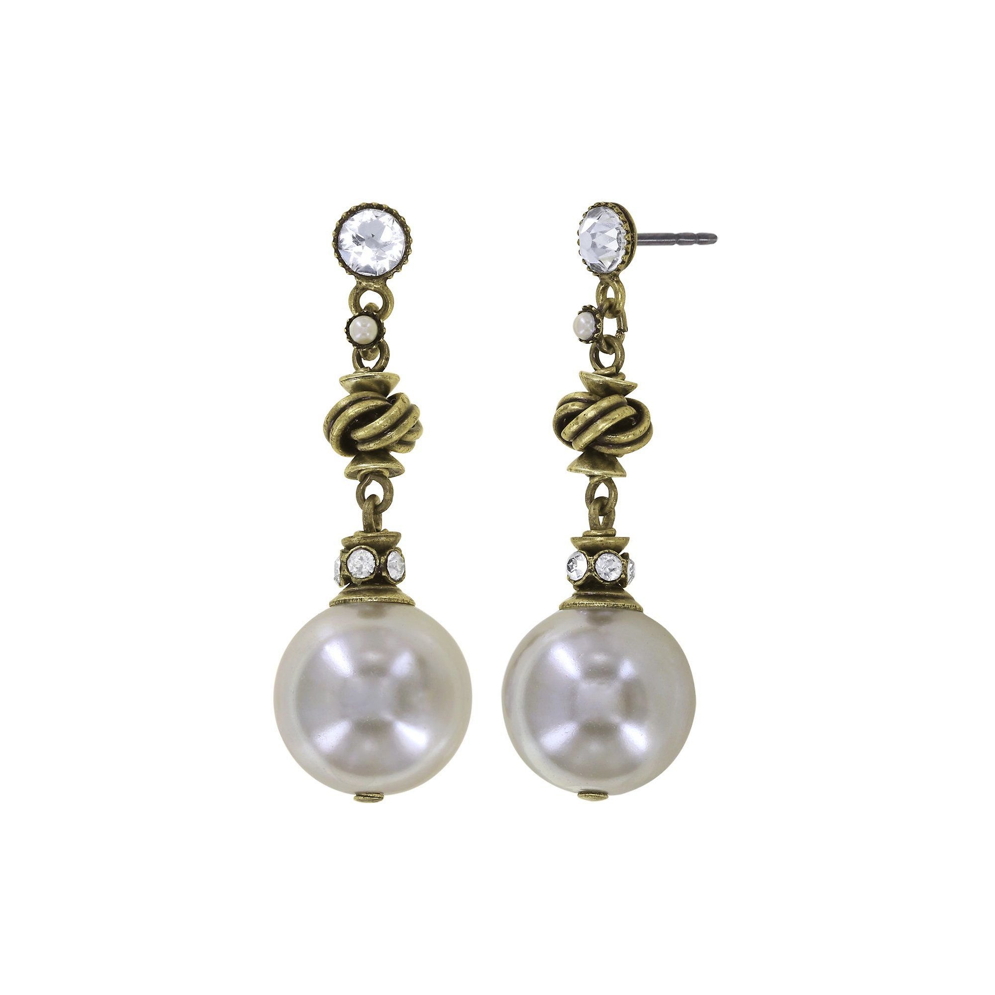 image pour Clou d'oreille pendant La Comtesse II Blanc  