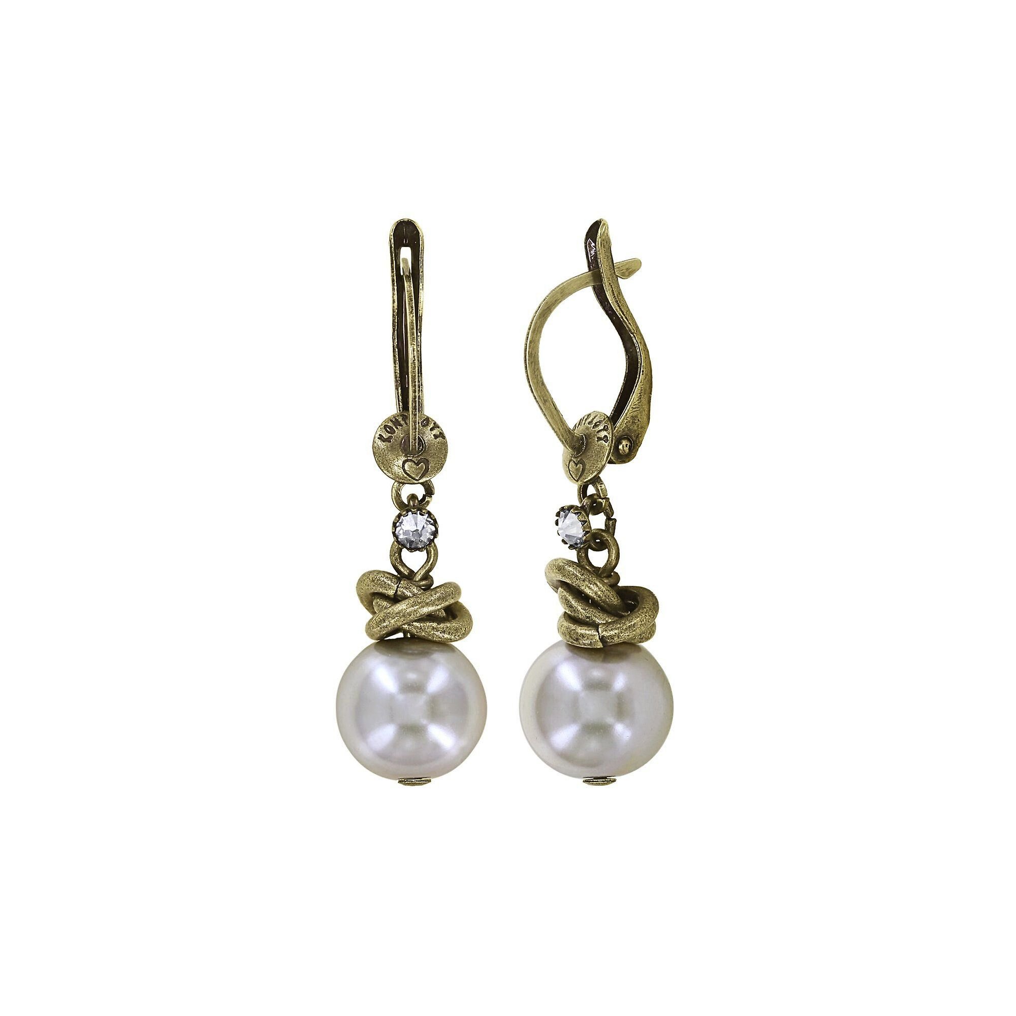 image pour Boucles d'oreilles pendantes La Comtesse II Blanc  