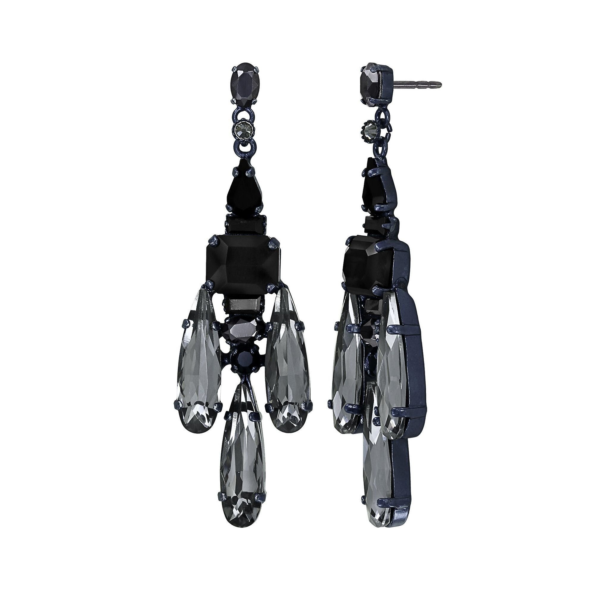 Bild für Ohrstecker baumelnd Strictly Beautiful Schwarz  